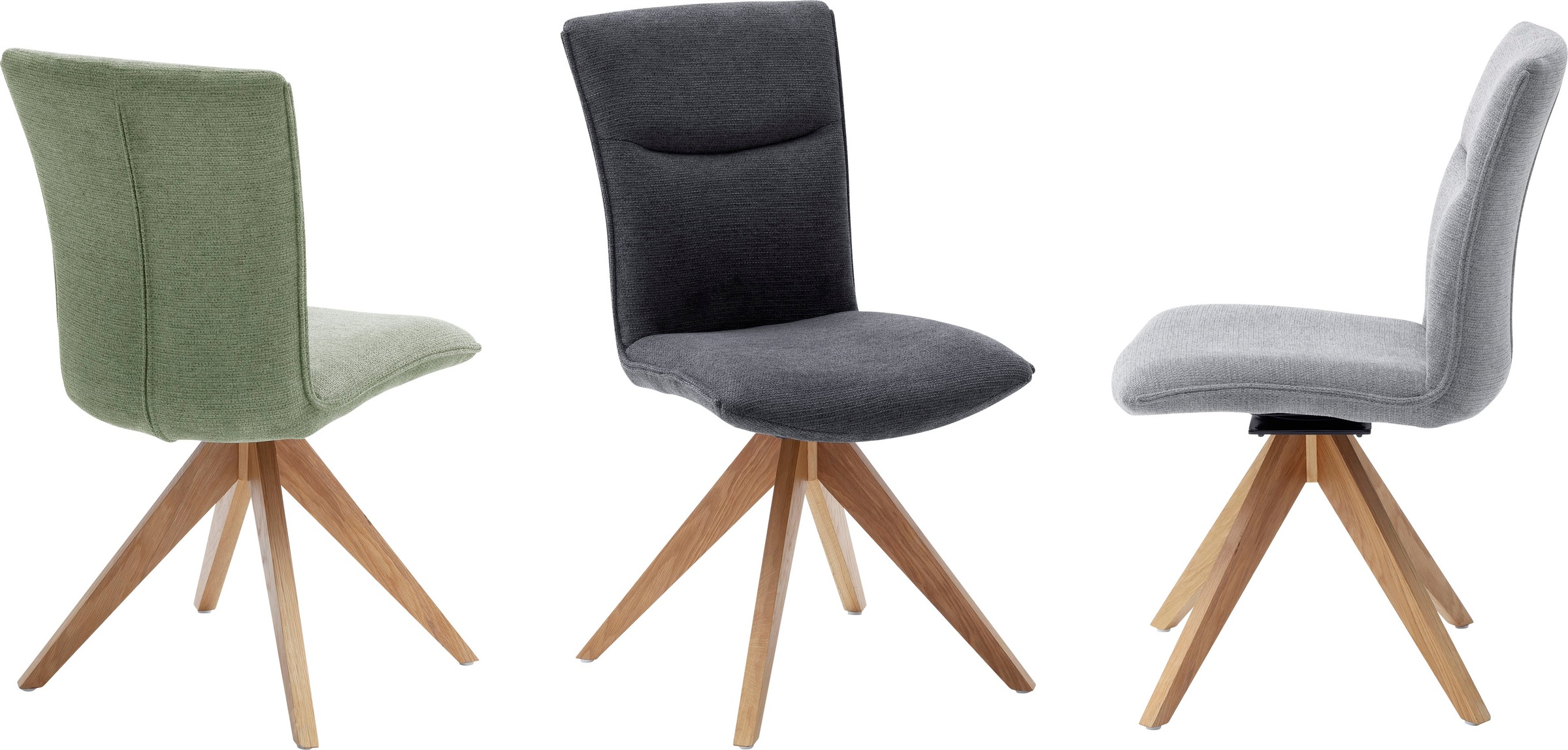 MCA furniture Esszimmerstuhl »Odense«, (Set), 2 St., 2er Set, Stoffbezug in Chenille Optik, 180° drehbar, bis 120 kg