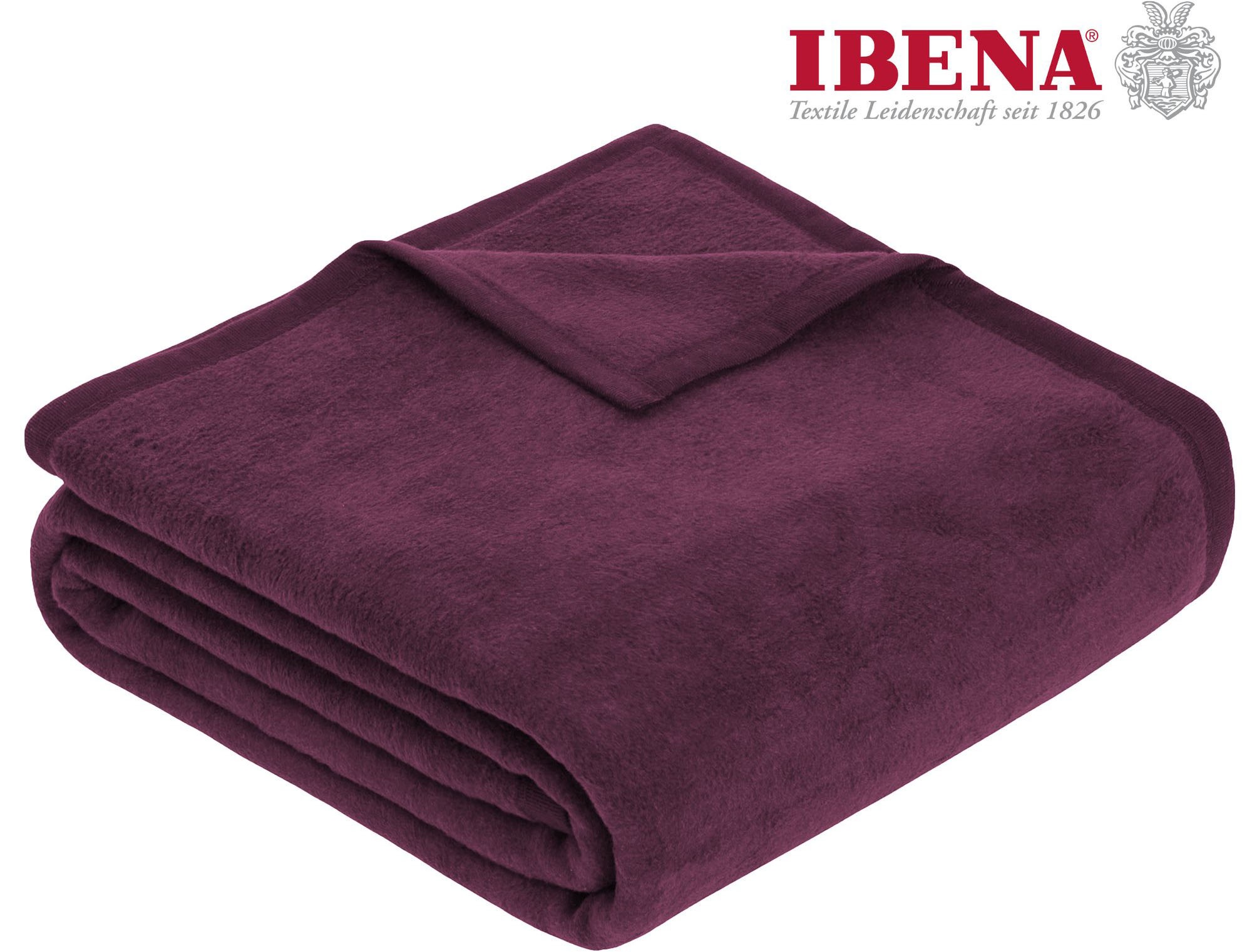 IBENA Wohndecke "Luxus" verschiedene Größen, uni, Kuscheldecke, Premium, made in Europe