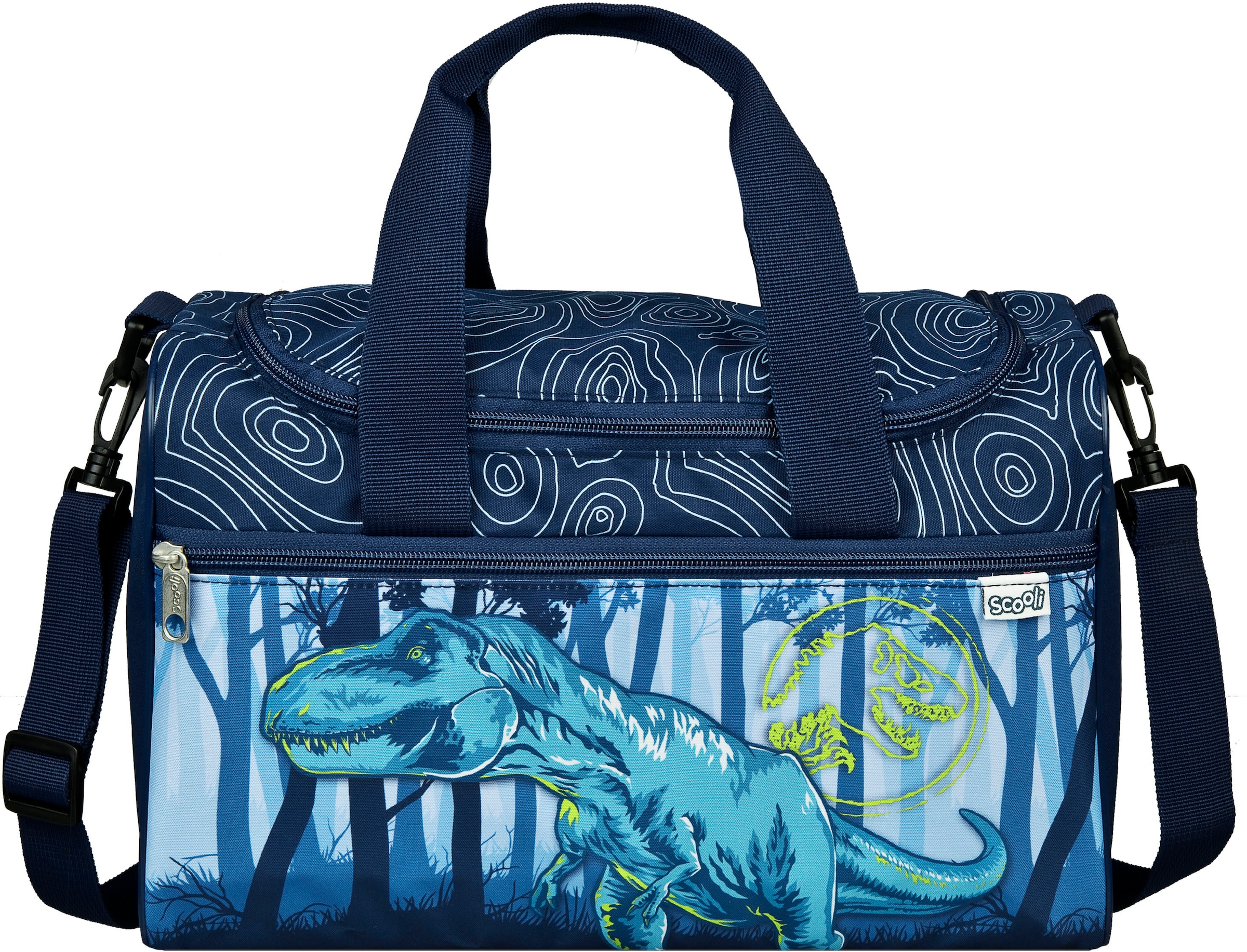 SCOOLI Kinder Sporttasche "Jurassic World", blau, Polyester, Taschen