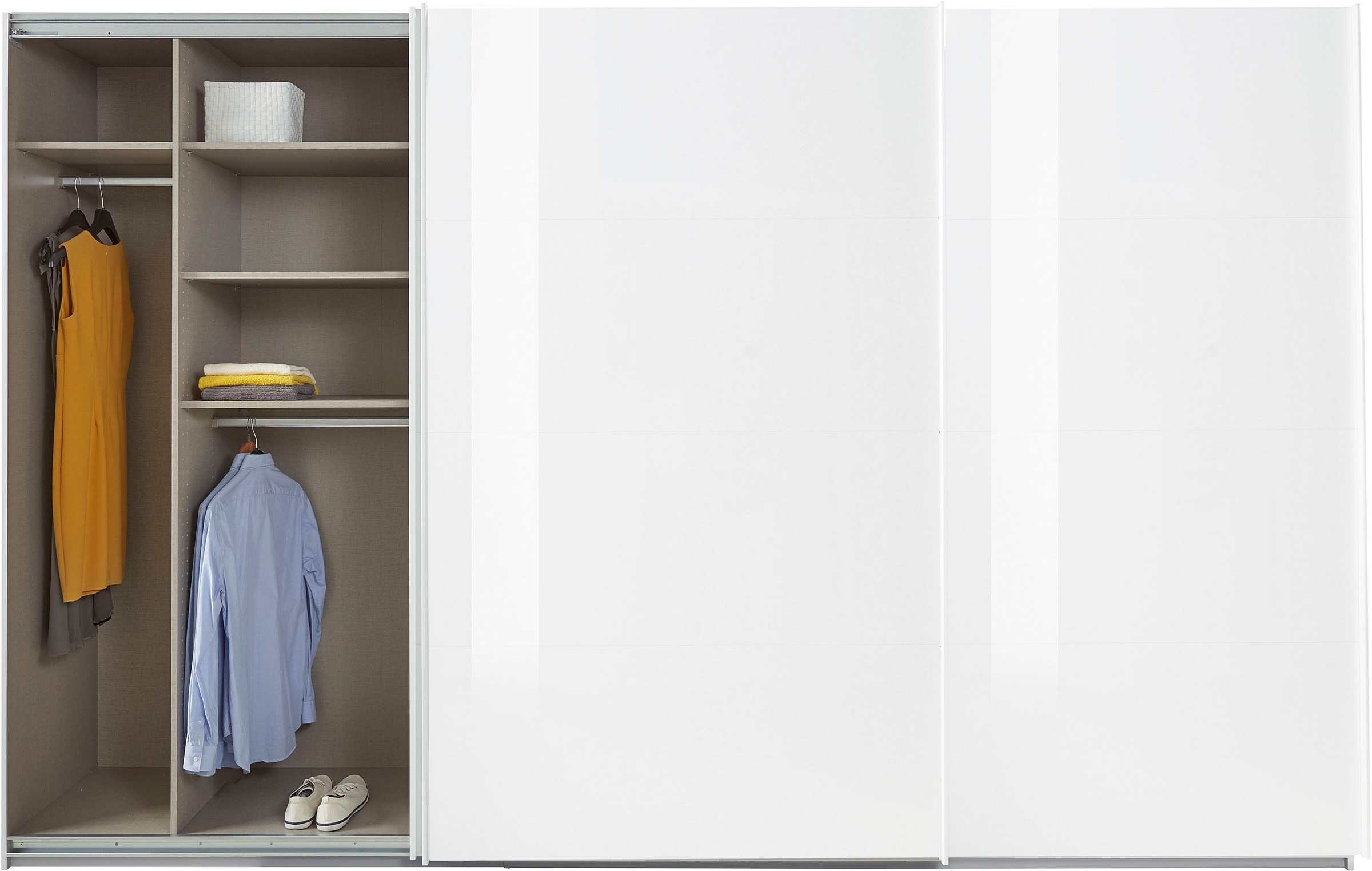 rauch Schwebetürenschrank »Kleiderschrank Schrank Garderobe TOPSELLER OTELI inkl. Inneneinteilung«, mit 3 Innenschubladen sowie zusätzlichen Einlegeböden MADE IN GERMANY