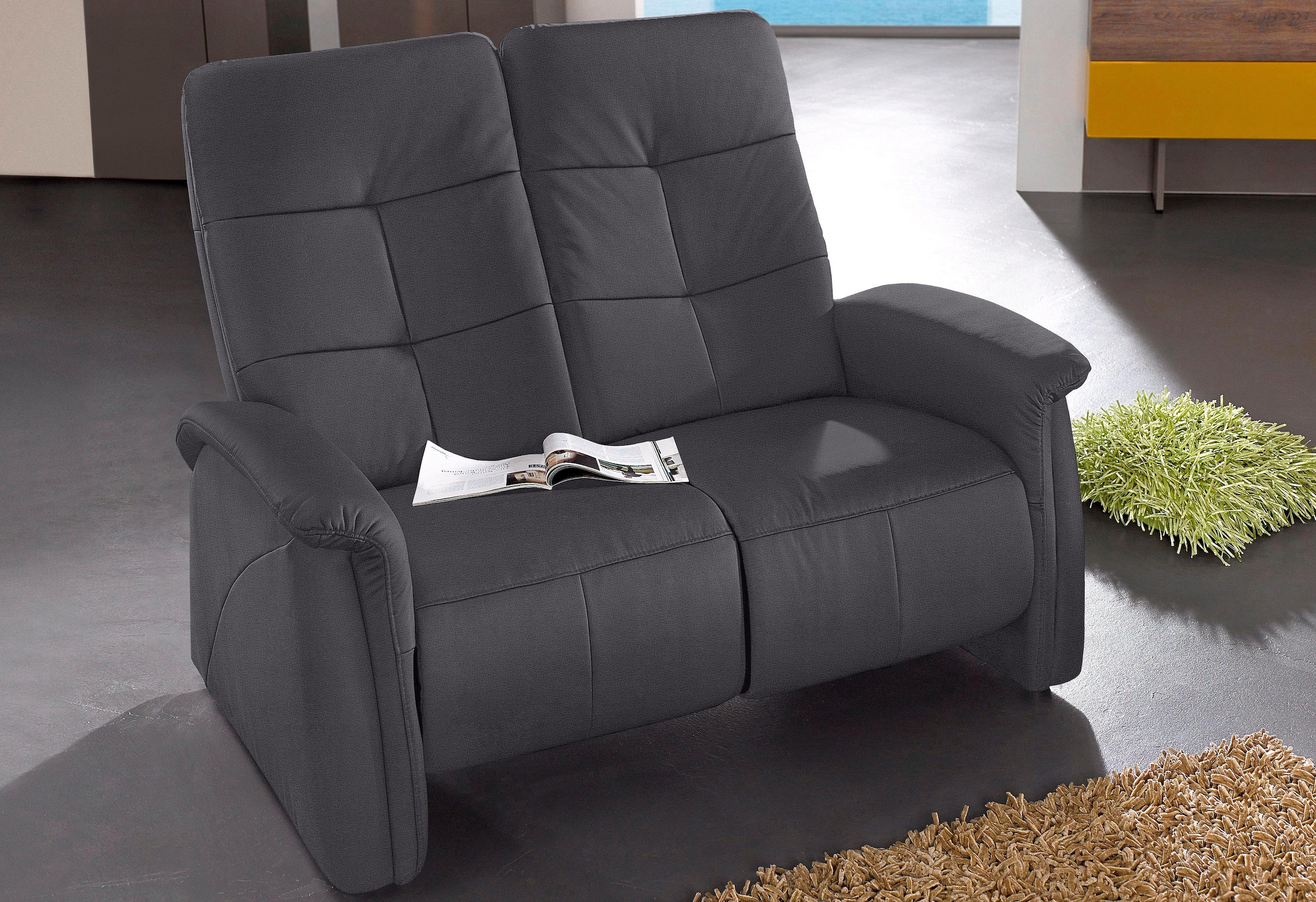 exxpo - sofa fashion "Tivoli, Kinosofa, bequem und komfortabel durch die Relaxfunktion" (2-sitzig), schmale Armlehnen