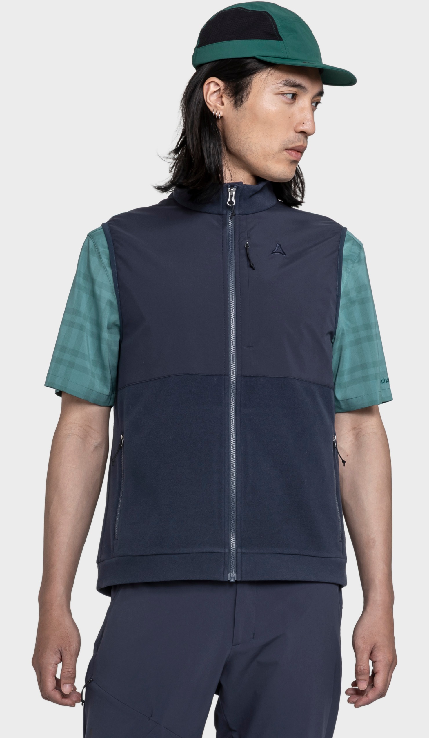 Fleeceweste SCHÖFFEL "Fleece Vt Style Ash MEN", Herren, Gr. 52, 8820, blau, Oberstoff: 100% Polyester, ohne Ausschnitt, Westen Fleeceweste 2
