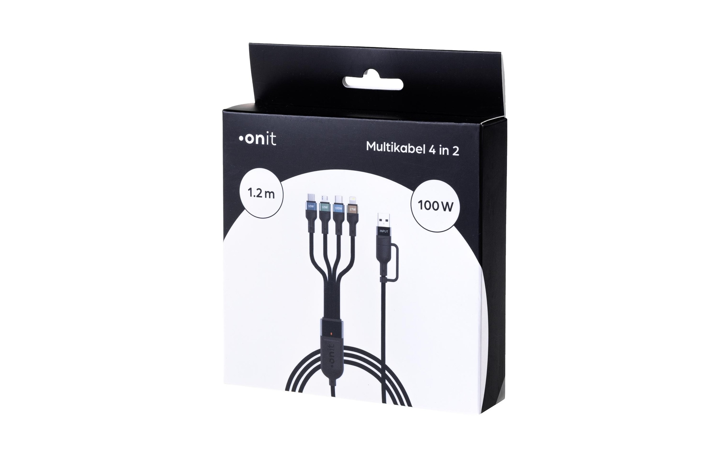 onit USB-Kabel »2.0-Kabel USB A/USB C - Lightning/Micro-USB B/2x USB-C« 120 cm