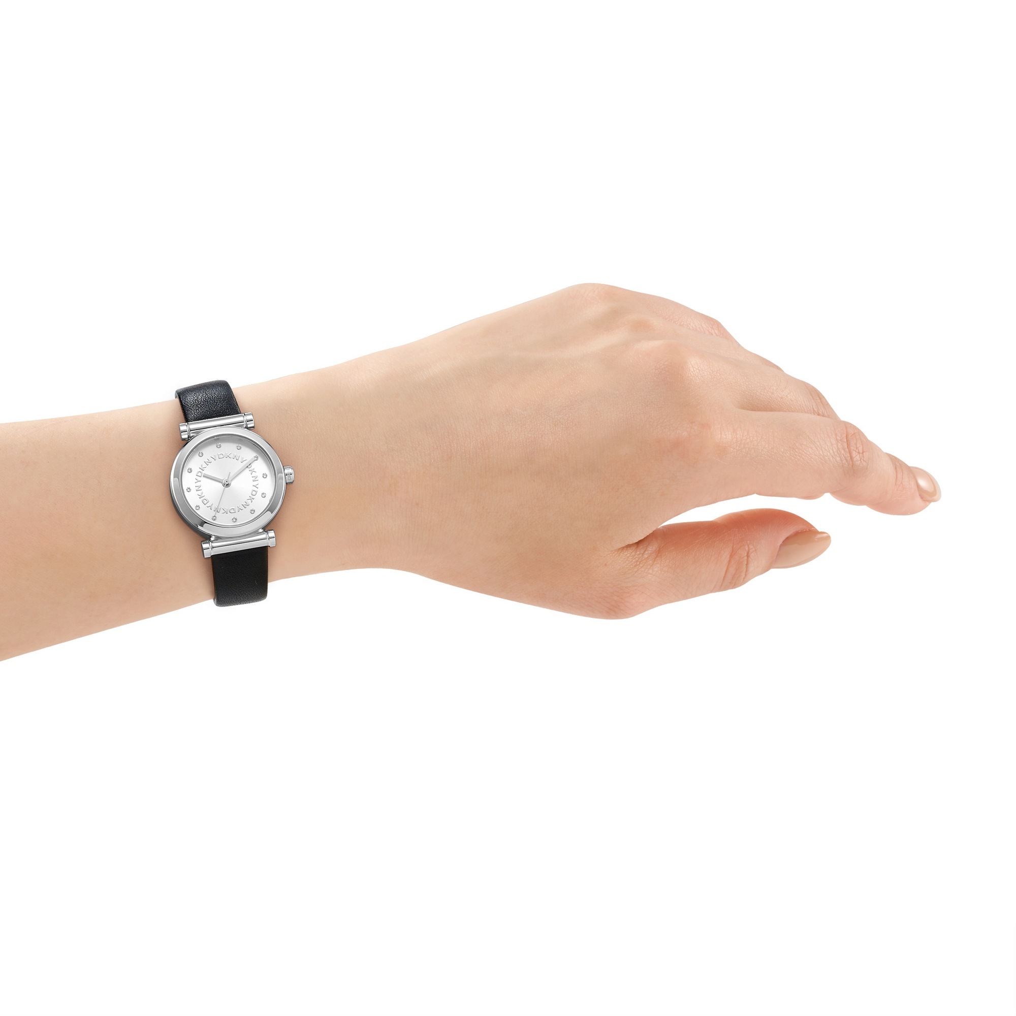 DKNY Quarzuhr »Essentials Watch« Armbanduhr, Damenuhr, Lederarmband, analog