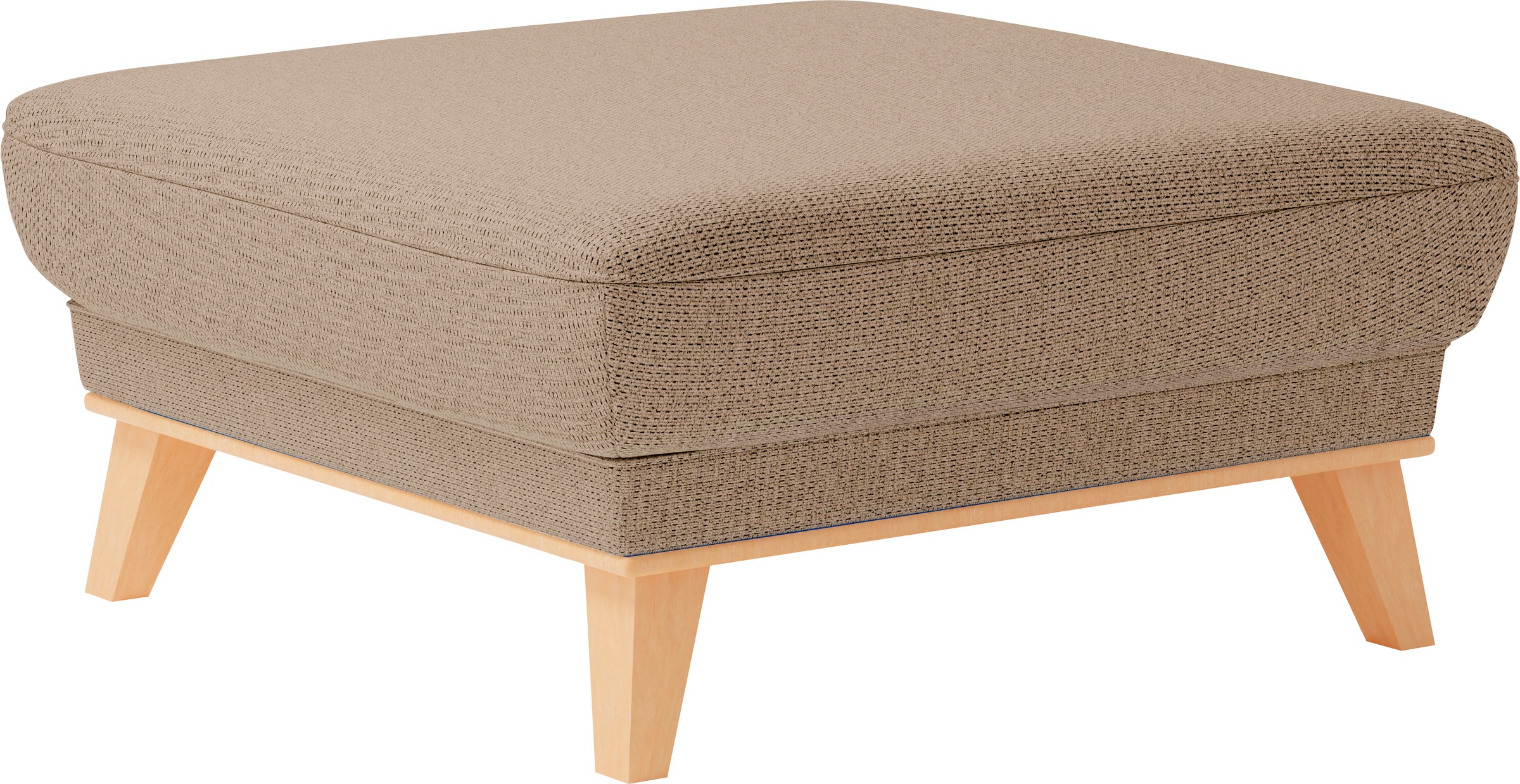sit&more Polsterhocker »Lavida«, Mit elegantem Holzrahmen
