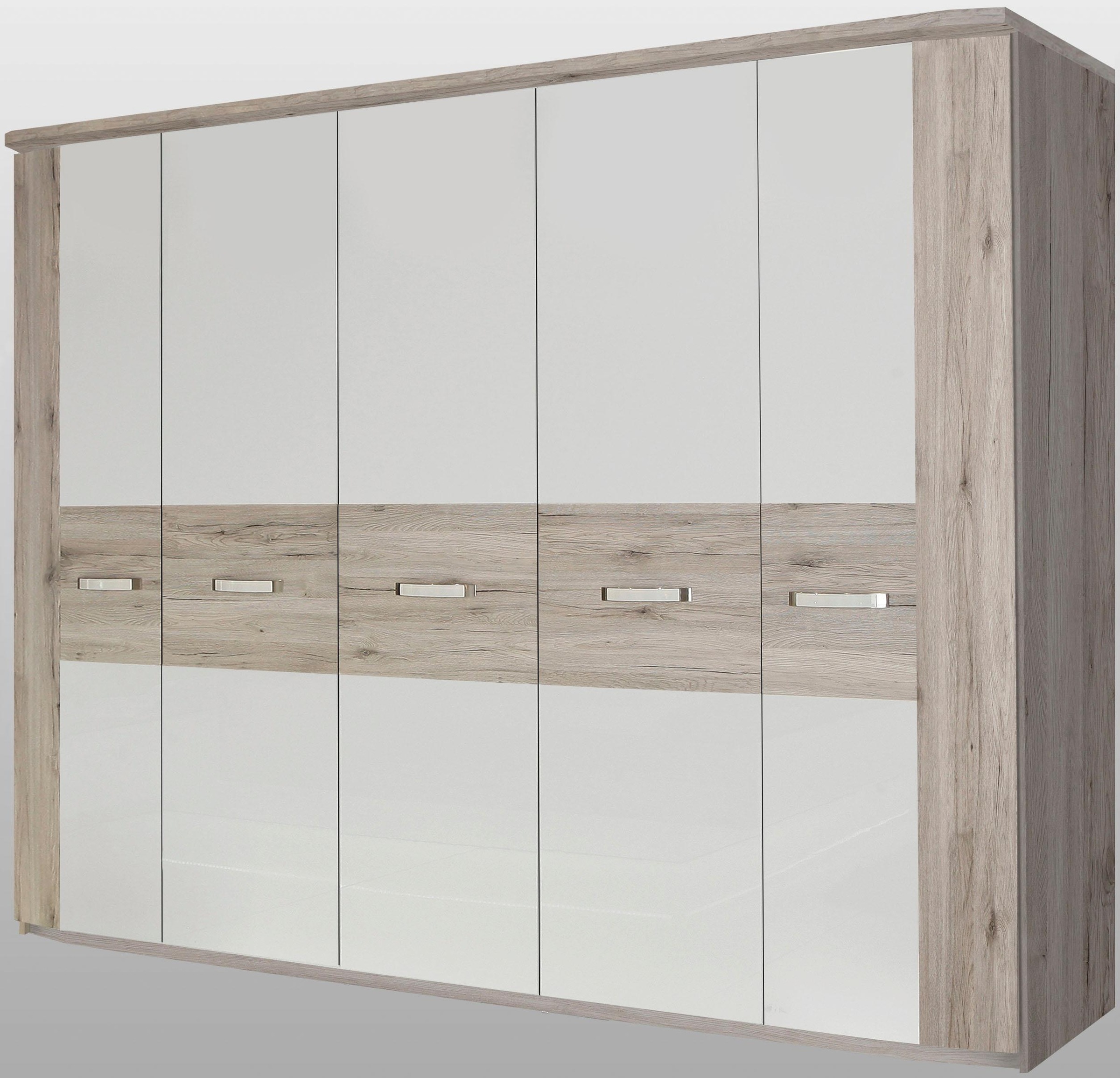 FORTE Kleiderschrank "Rondino", (Maße: B/H/T ca. 250x214x62 cm), mit Kranz günstig online kaufen