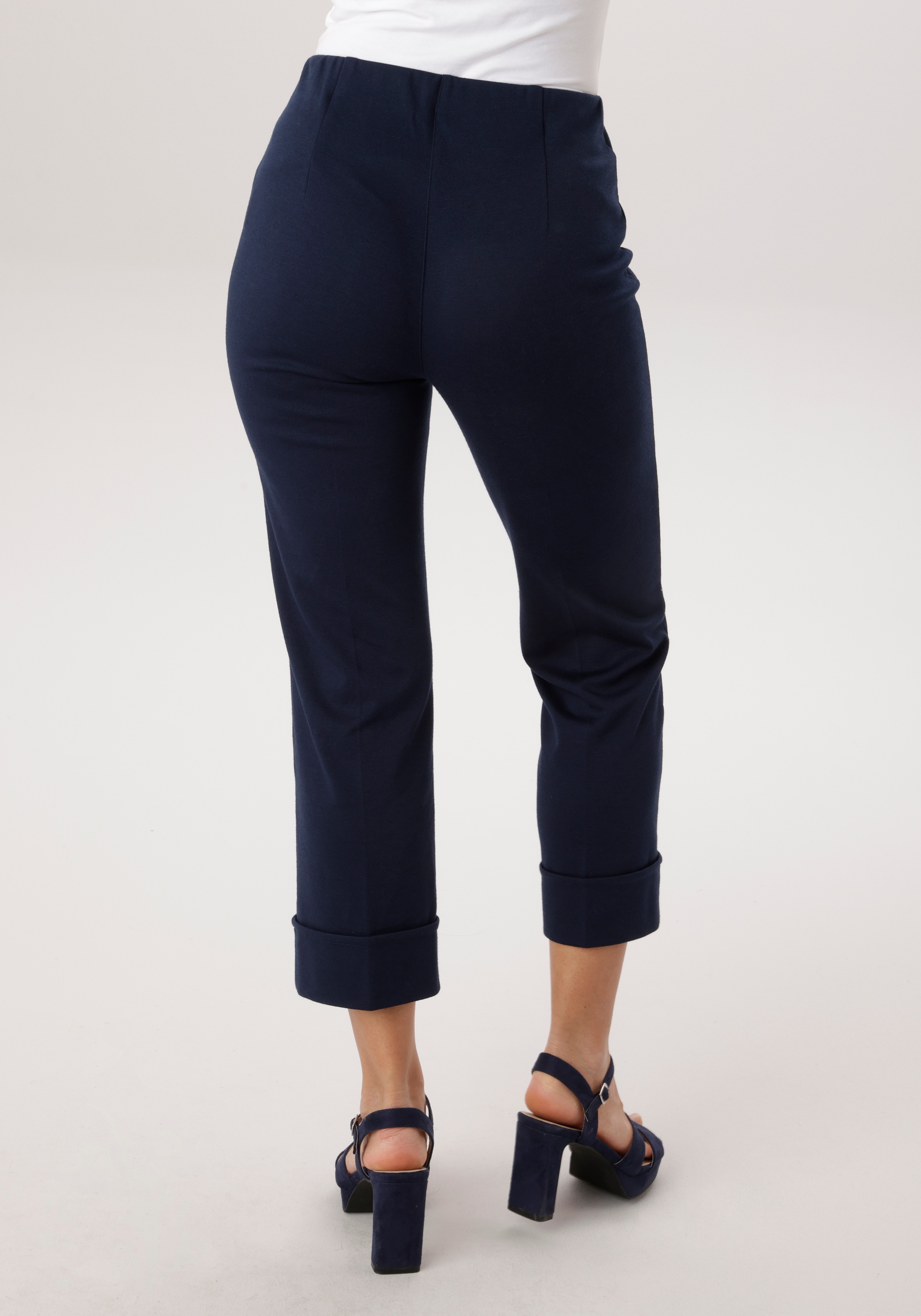 Aniston SELECTED Schlupfhose breiten, fixierten Umschlag am Saum - NEUE KOL günstig online kaufen