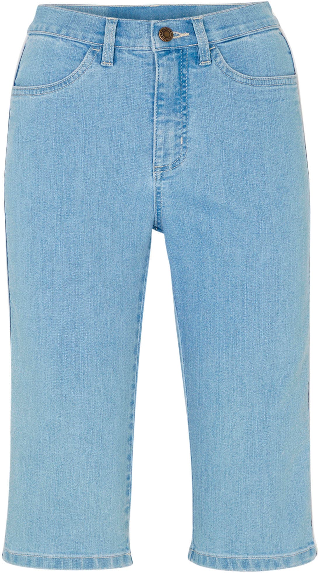 bonprix Bermudas »Jeans Bermuda Slim Fit High Waist«  aus Baumwollmischung mit Stretch, Slim Fit, casual Stil