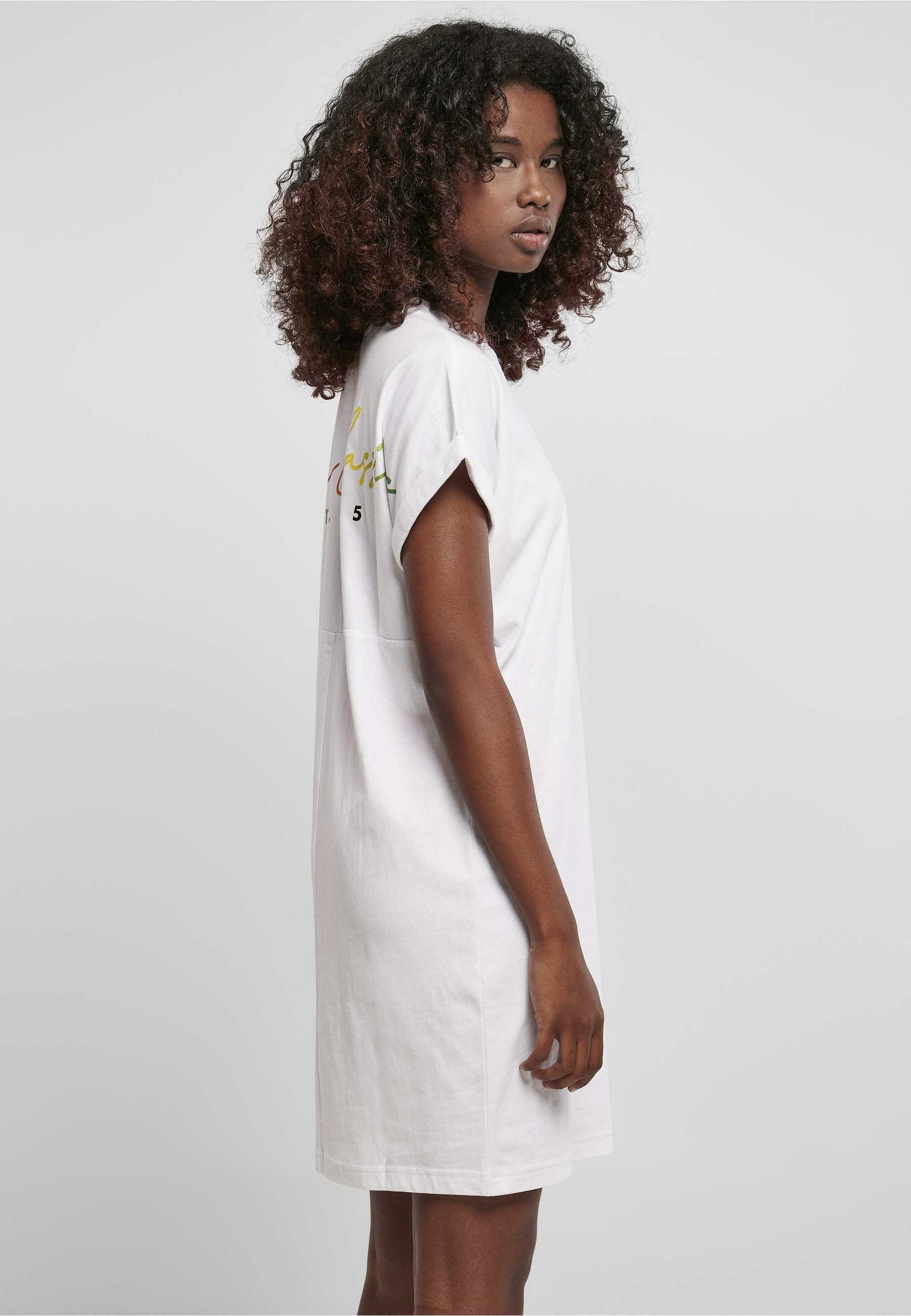 URBAN CLASSICS Shirtkleid »Urban Classics Damen Ladies Rainbow Tee Dress« 1 Stk. tlg.