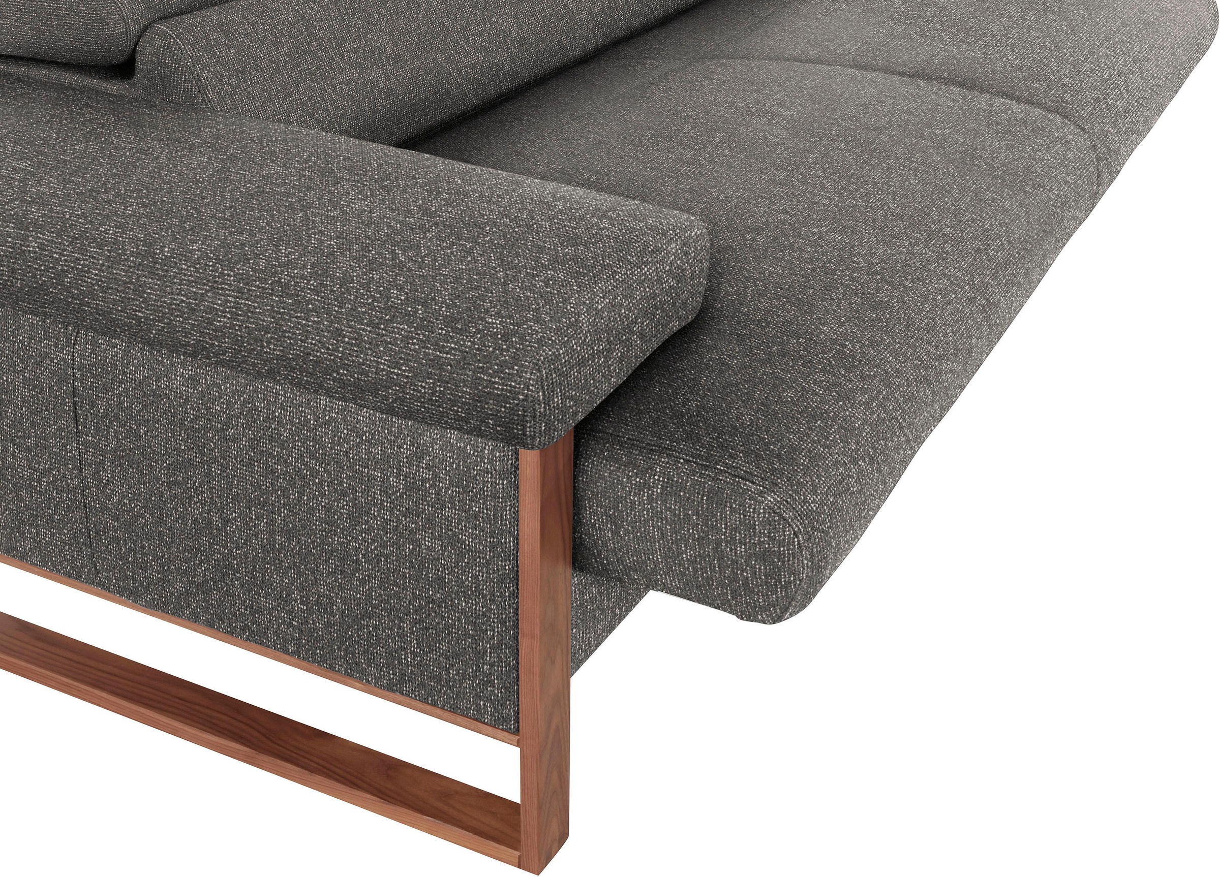 W.SCHILLIG 2,5-Sitzer »finn«, German Design Award 2016, Fußgestell Nussbaum natur, Breite 230 cm