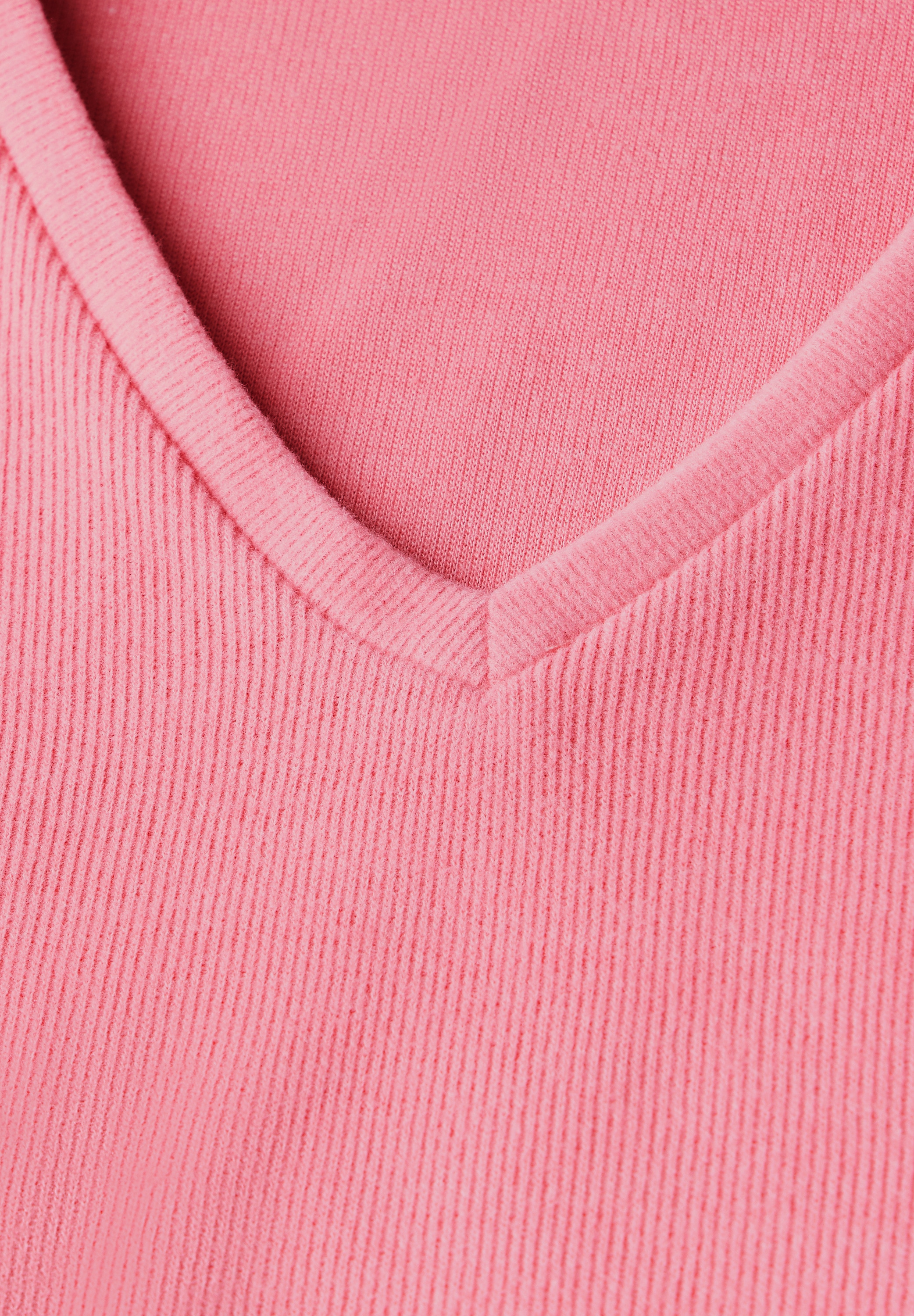 STREET ONE Langarmshirt, aus softem Materialmix