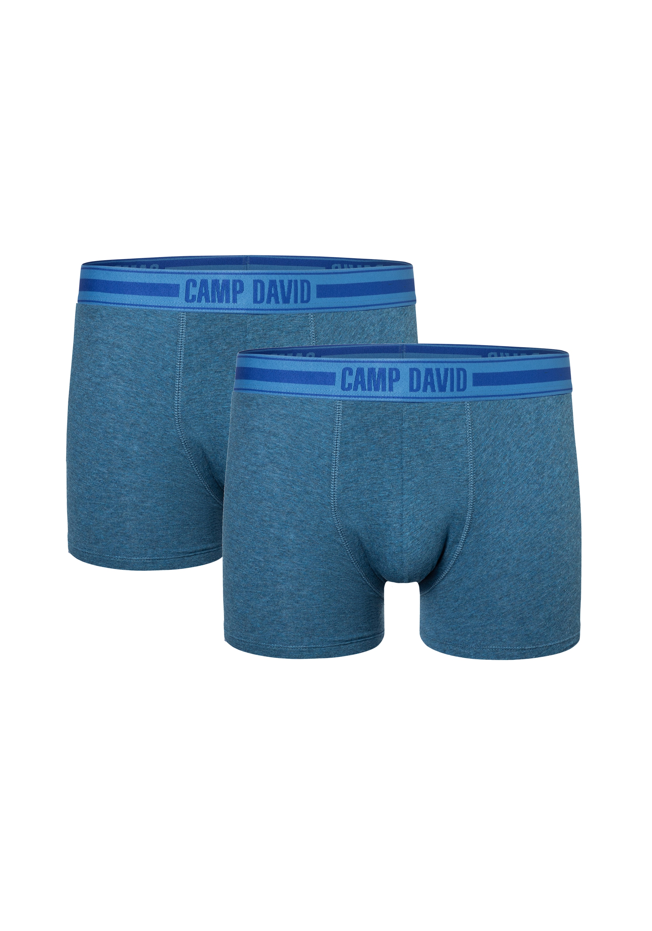 CAMP DAVID Boxershorts »casual«, (2er Pack), mit elastischem Logo-Bund