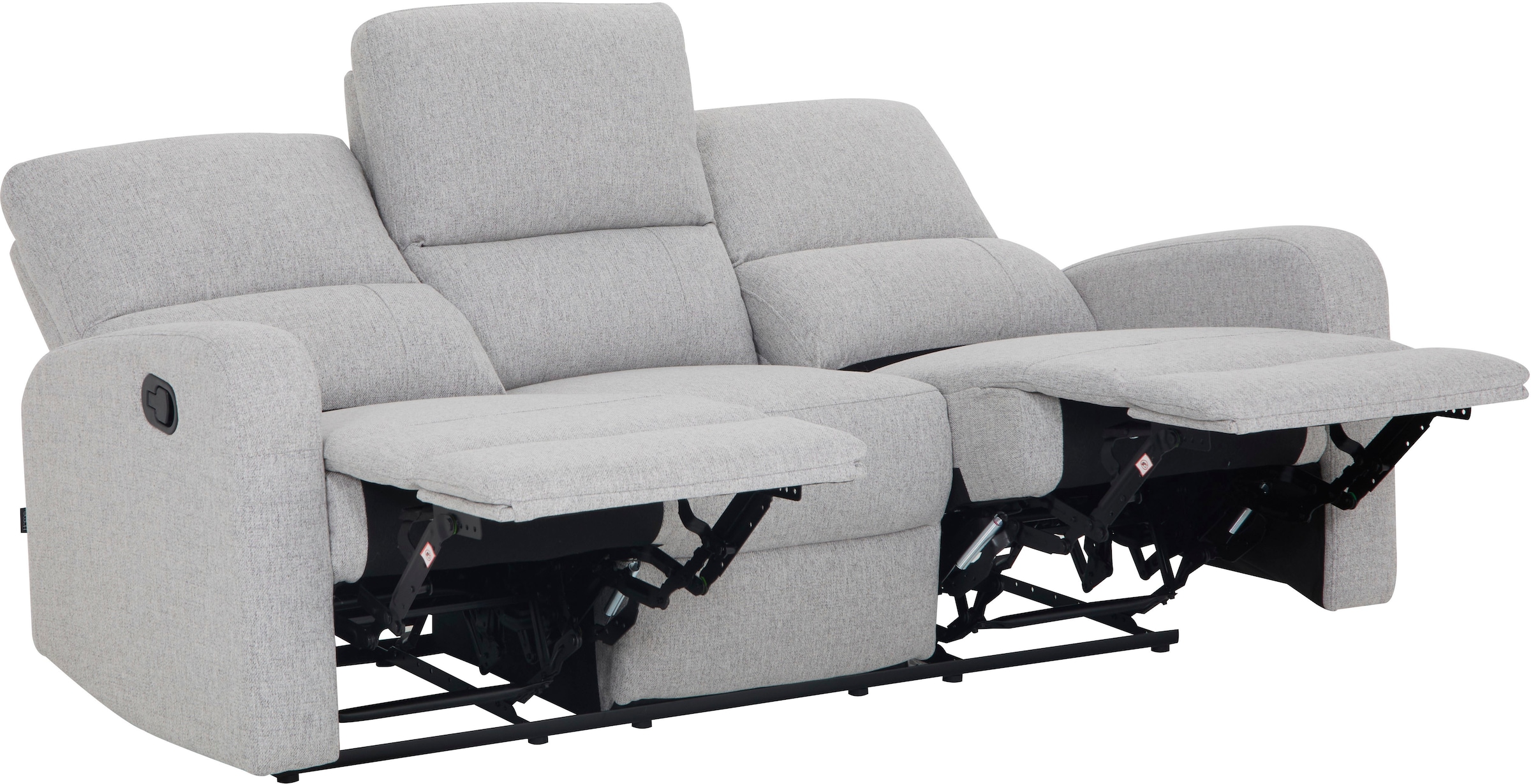 Home affaire 3-Sitzer »TOURNAY manuelle Relaxfunktion, Liegefunktion (105°-135°), Webstoff«, Reclinerfunktion in 2 Sitzen (links u. rechts)