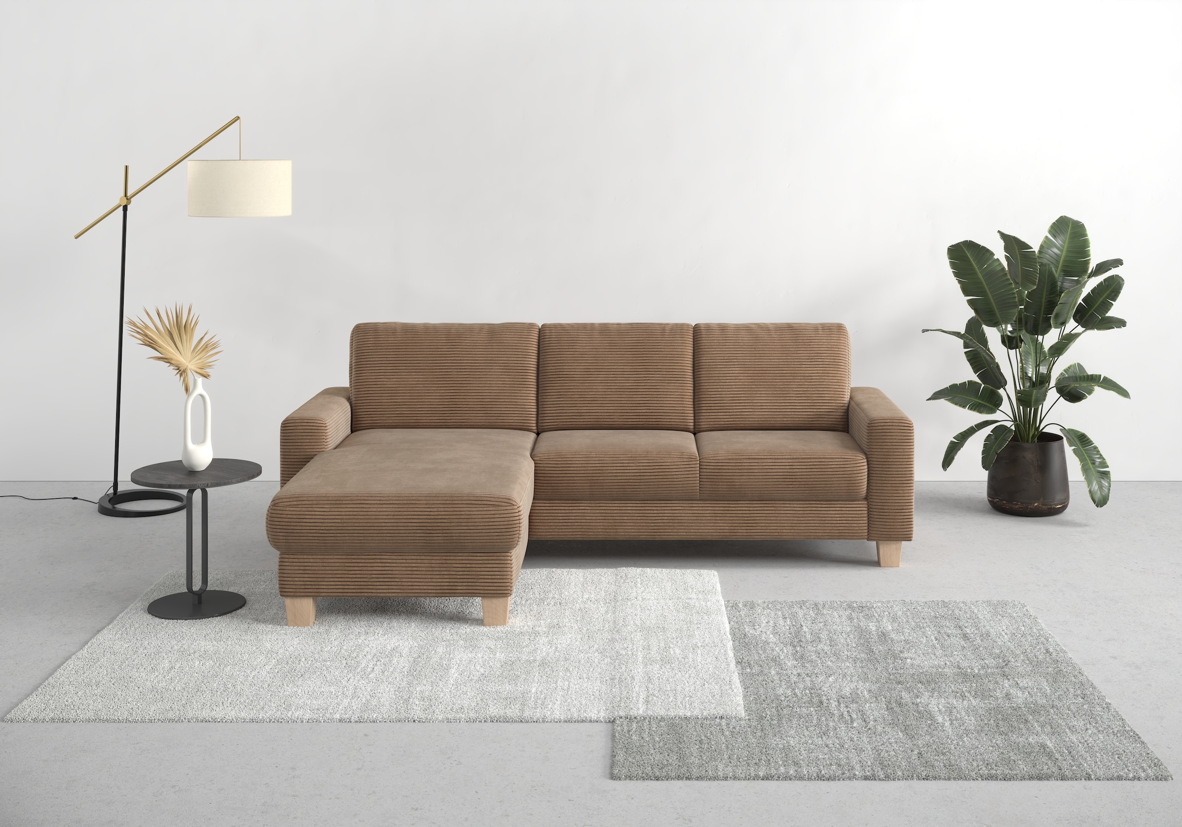 Home affaire Ecksofa "Summer L-Form", mit Recamiere, mit oder ohne Bettfunk günstig online kaufen