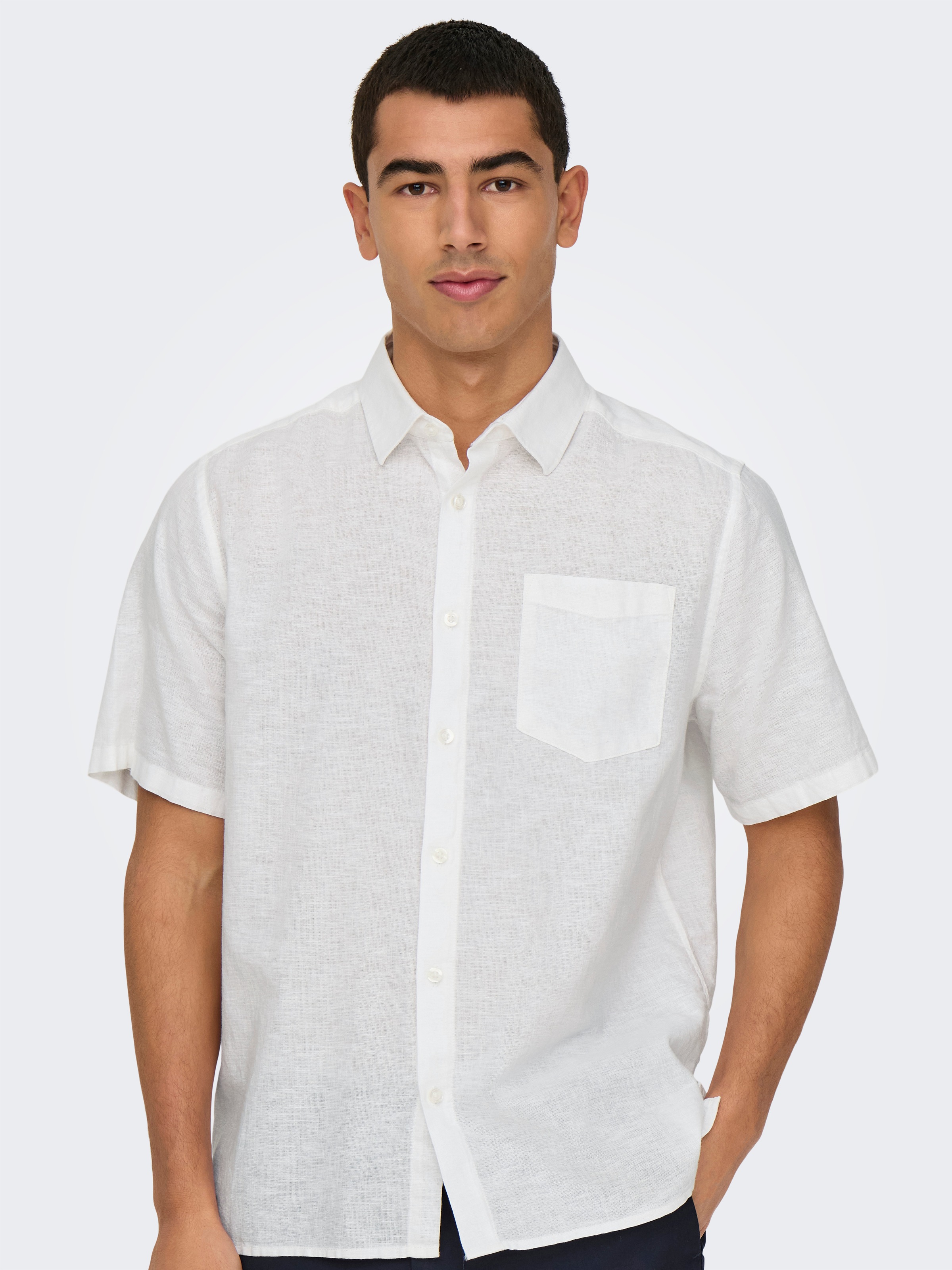 ONLY & SONS Kurzarmhemd »ONSCAIDEN LIFE REG SS 1 PKT SHIRT«