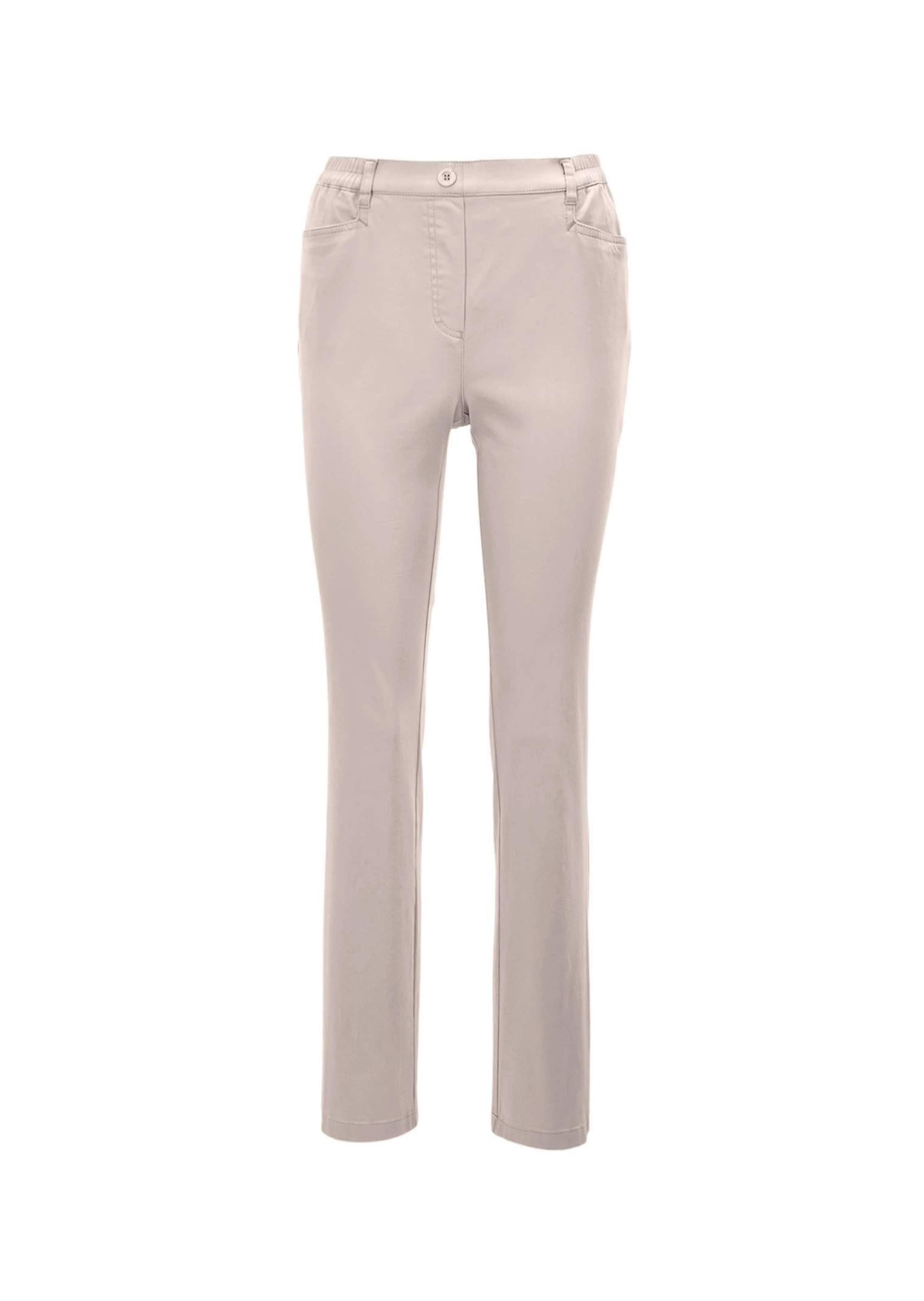 Schlupfhose GOLDNER "Leichte Baumwollschlupfhose MARTHA", Damen, Gr. 54, N-Gr, blau (kitt), Obermaterial: 98% Baumwolle CO. 2% Elasthan EL., Hosen Schlupfhose