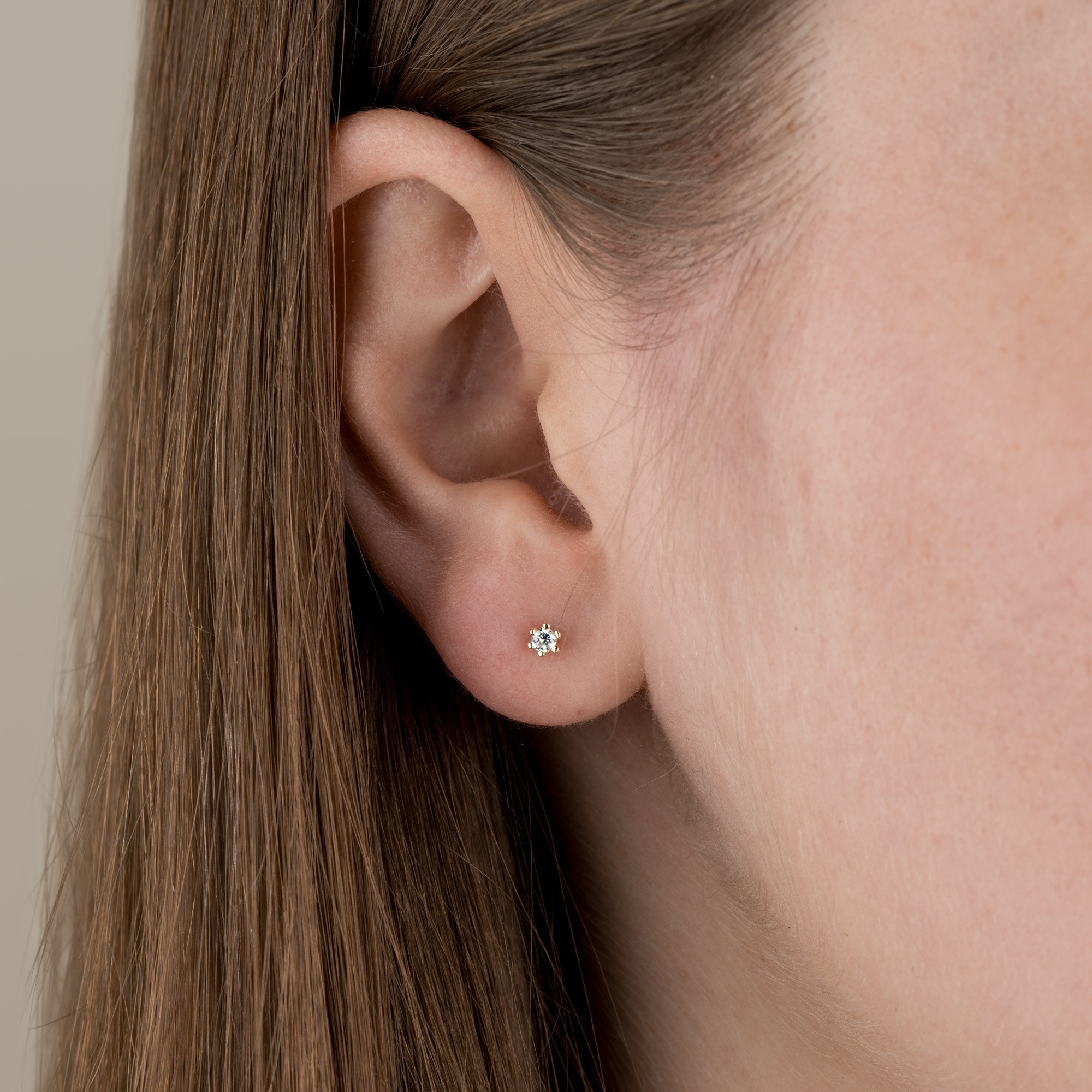 Orolino Paar Ohrstecker »Gold 585 mit 2x Brillant zus. 0,10ct.«