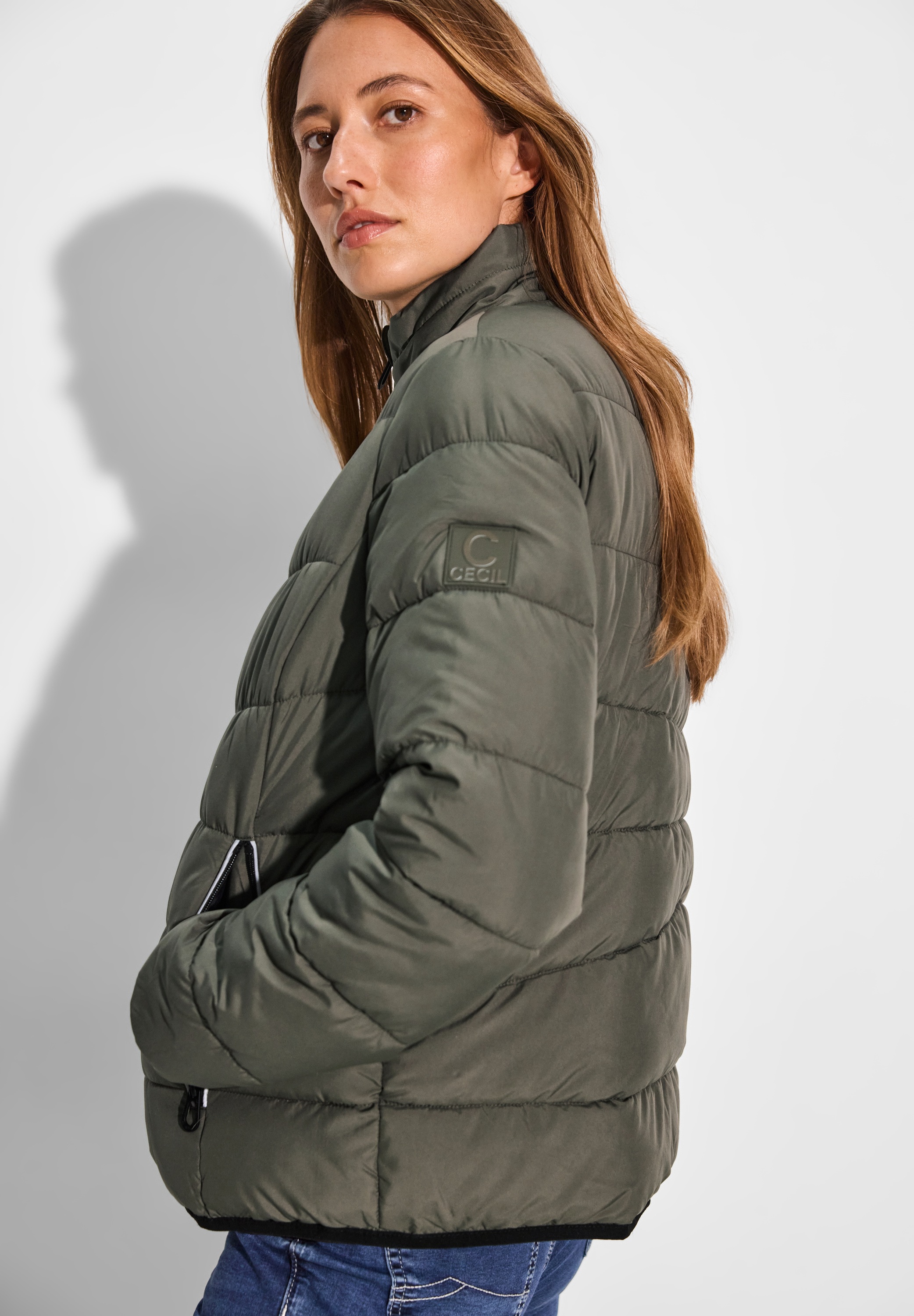 Cecil Steppjacke, ohne Kapuze, mit Stehkragen