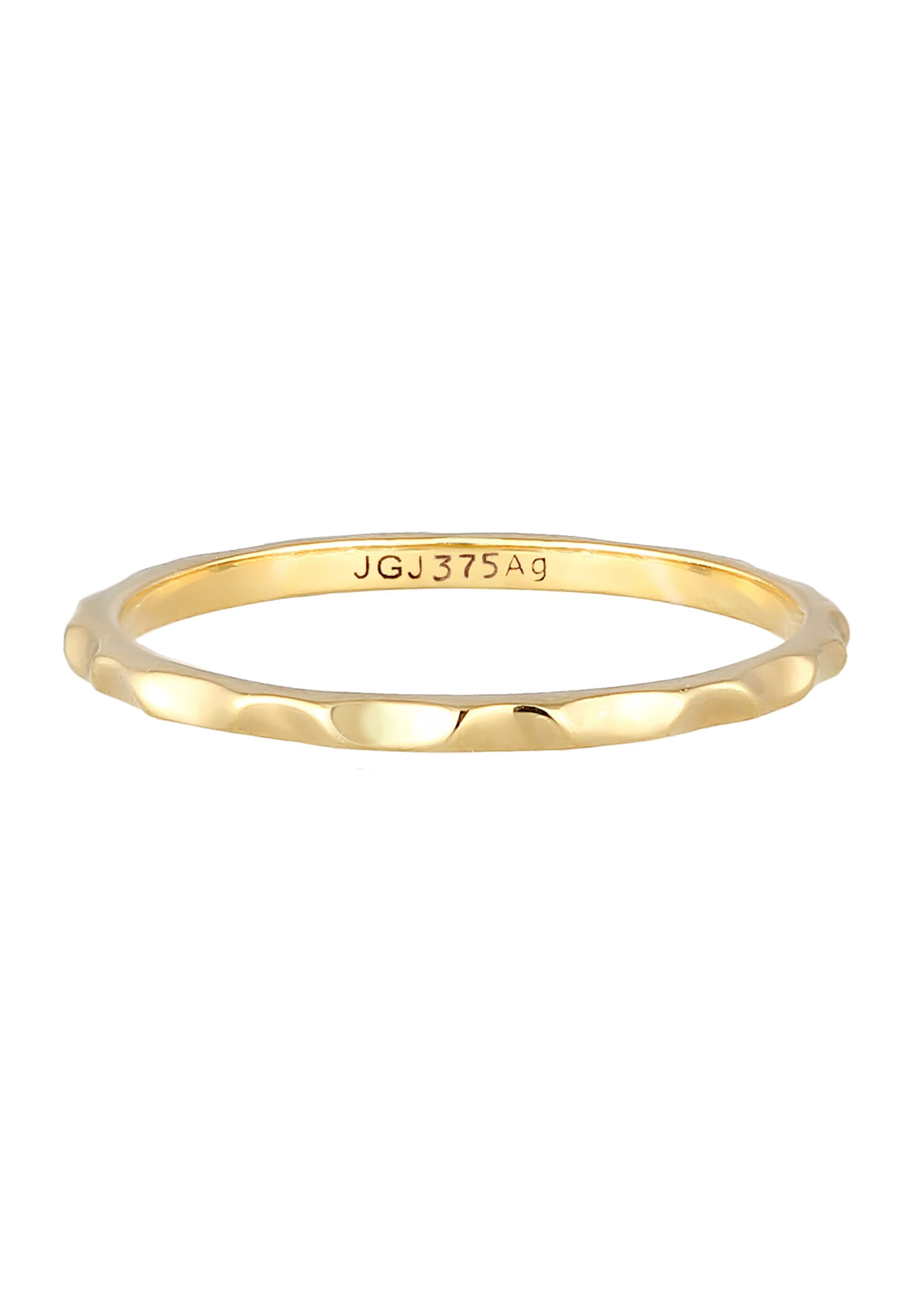 Elli Premium Fingerring »Stacking Facetten Basic 375 Gelbgold«