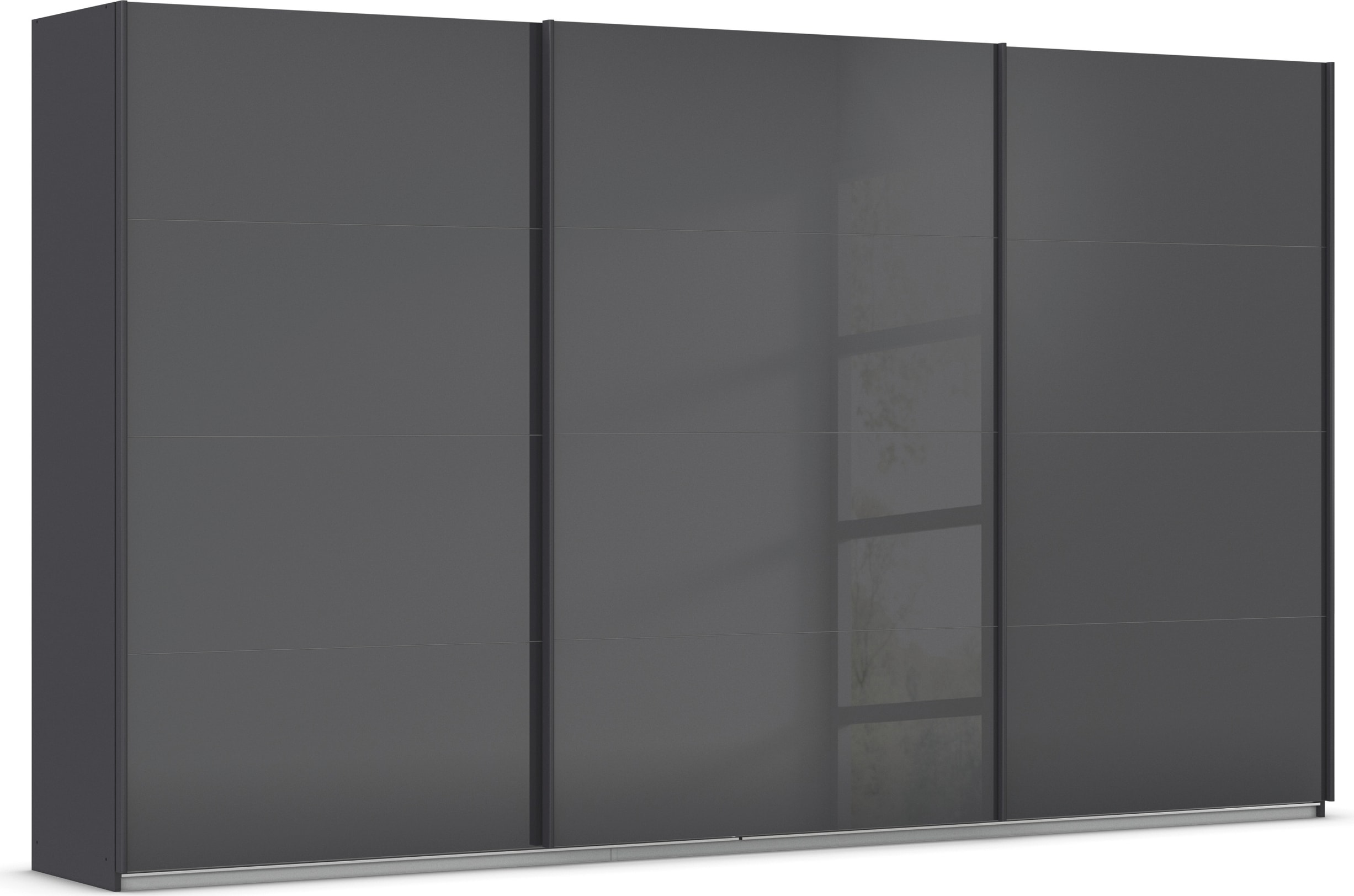 OTTO home Schwebetürenschrank "Kleiderschrank Schrank Garderobe AGORDO mit Glasfront" Breiten 203/271/315/360 cm, Höhen 210/229 cm, durchdachte Innenausstattung, in 4 Breiten und 2 Höhen MADE IN GERMANY