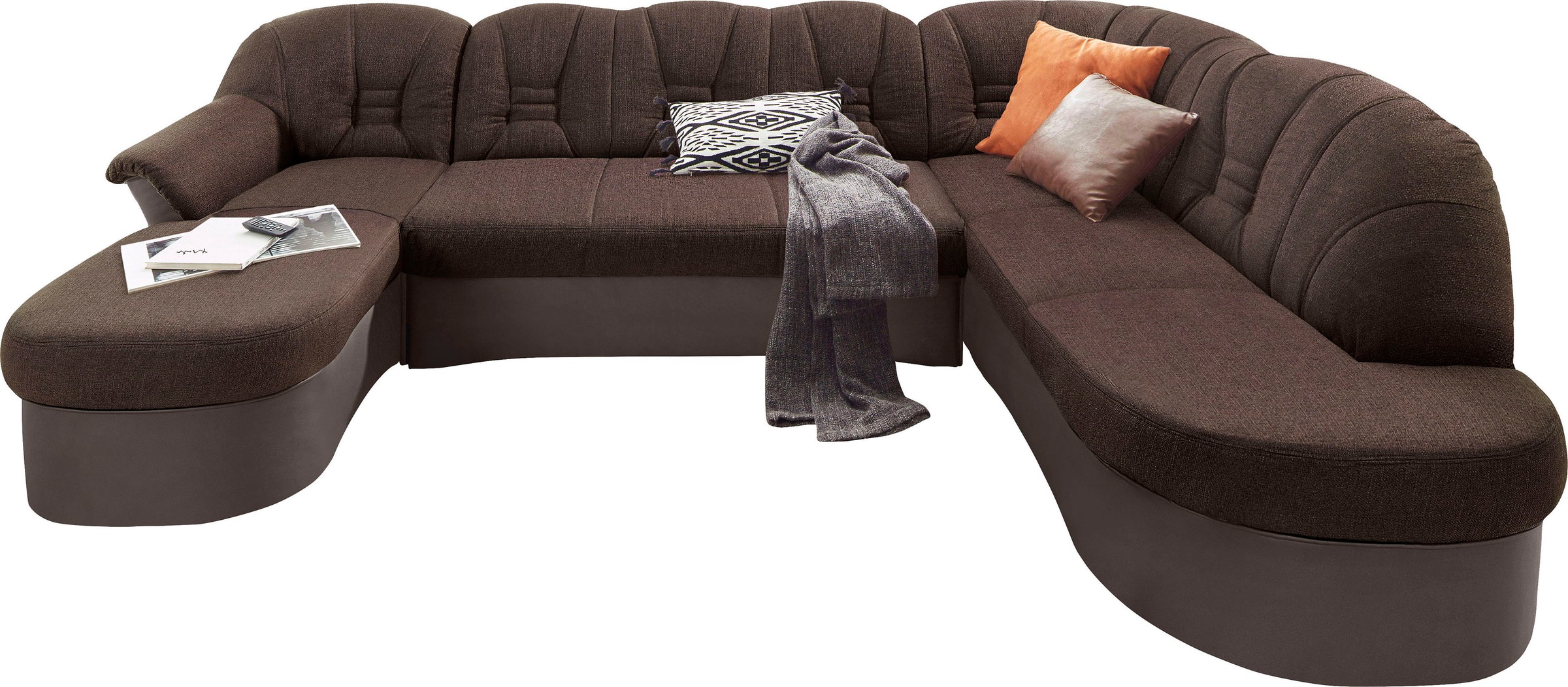DOMO collection Wohnlandschaft »Elva U-Form«, wahlweise mit Bettfunktion und Federkern