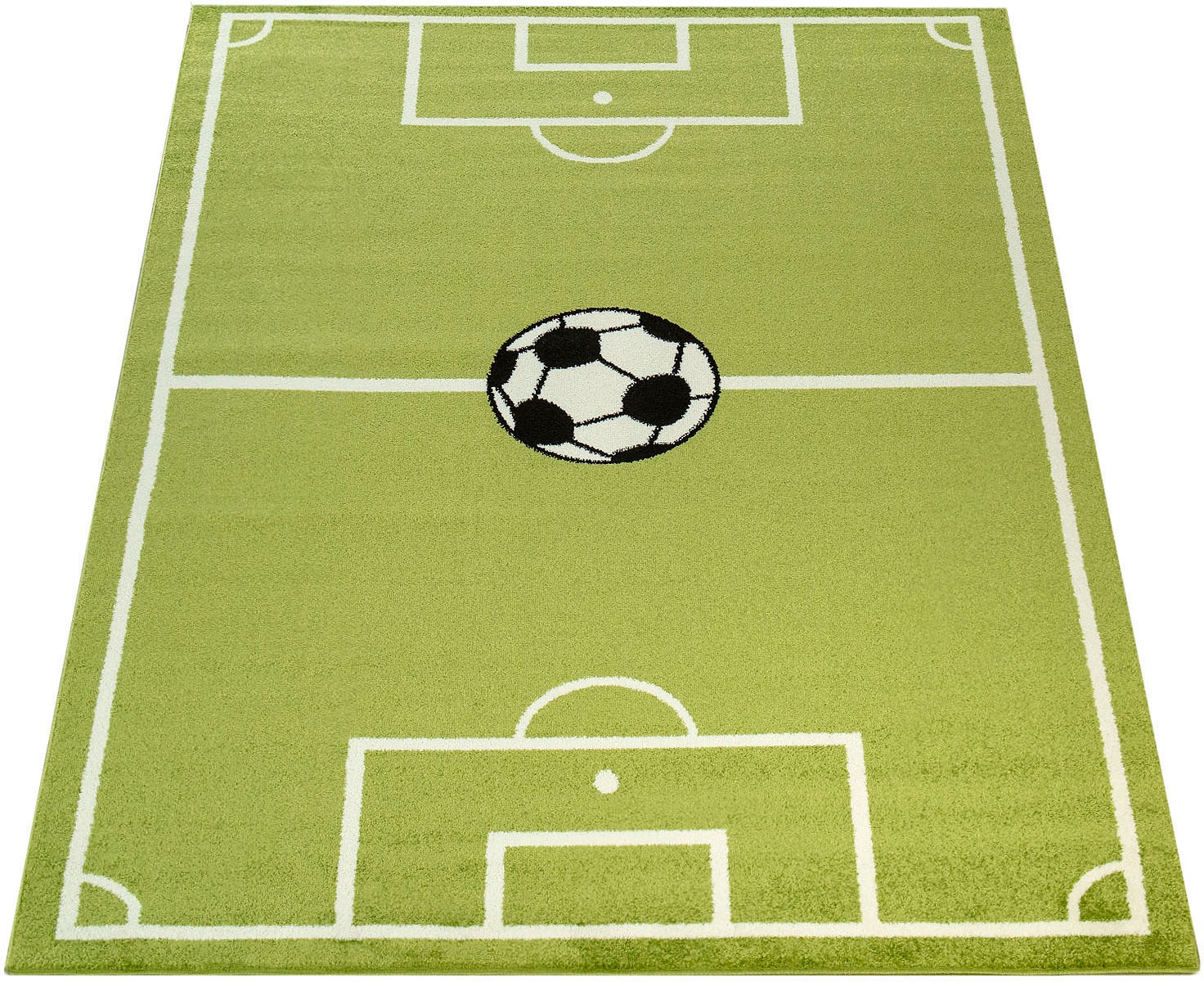 Paco Home Kinderteppich "ECE Fussball 953" rechteckig 14 mm Höhe Kurzflor, günstig online kaufen