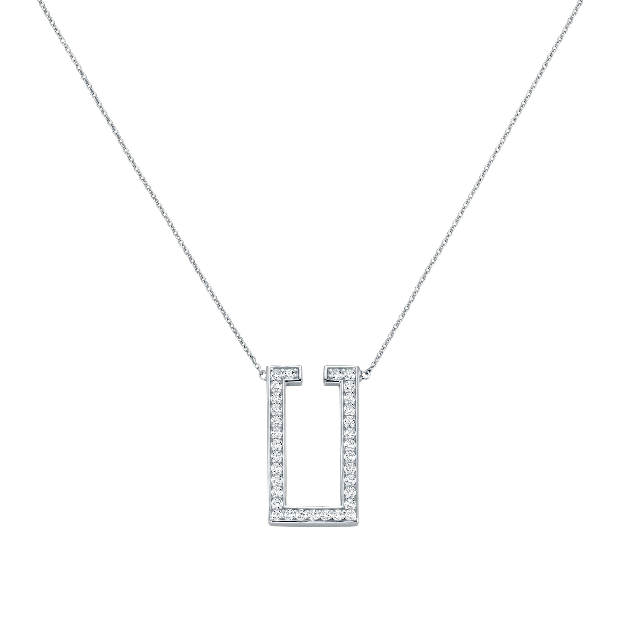 GIORGIO MARTELLO MILANO Collier »Mittelteil U-förmig mit Zirkonia, Silber 925«