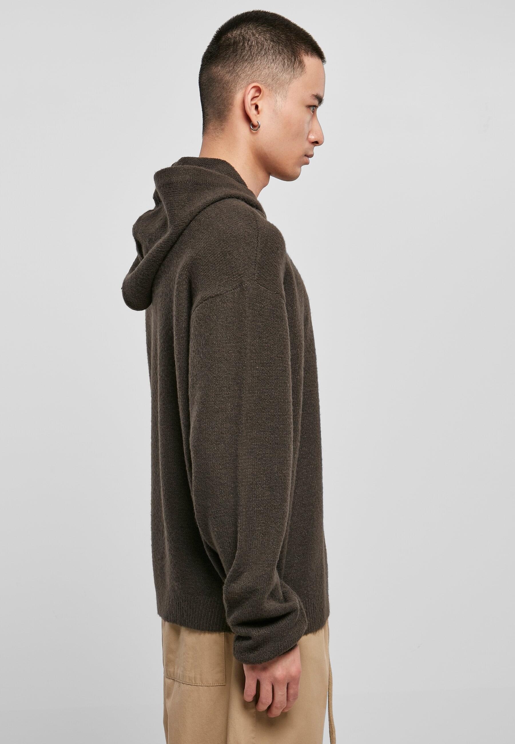 URBAN CLASSICS Rundhalspullover »Urban Classics Herren Oversized Chunky Hoody Sweater«, (1 tlg.)
