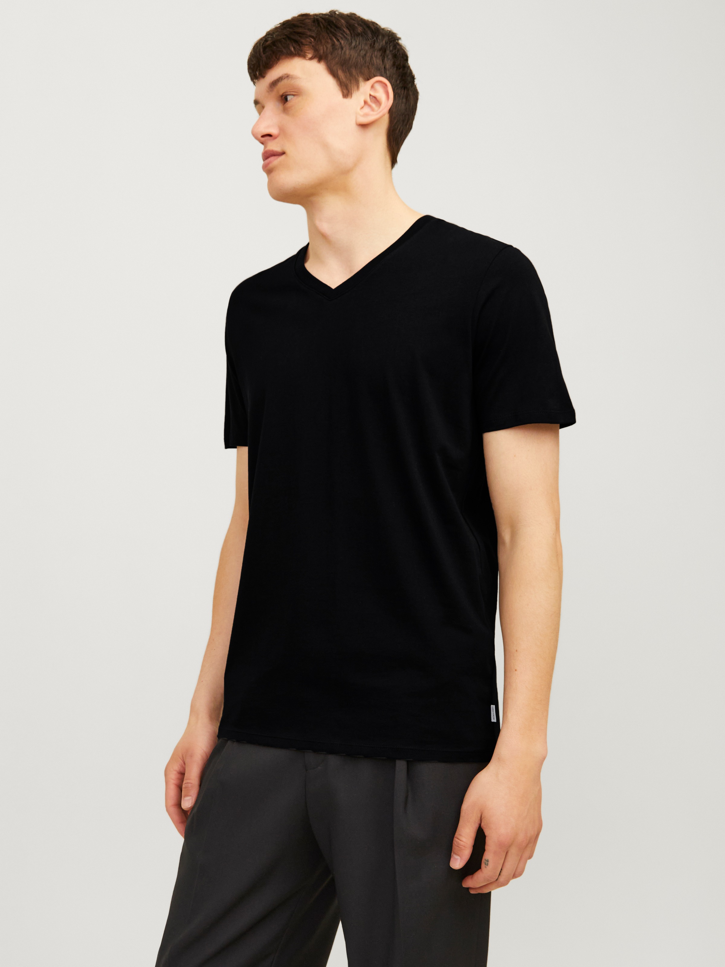 Jack & Jones V-Neck T-Shirt Black XL 4