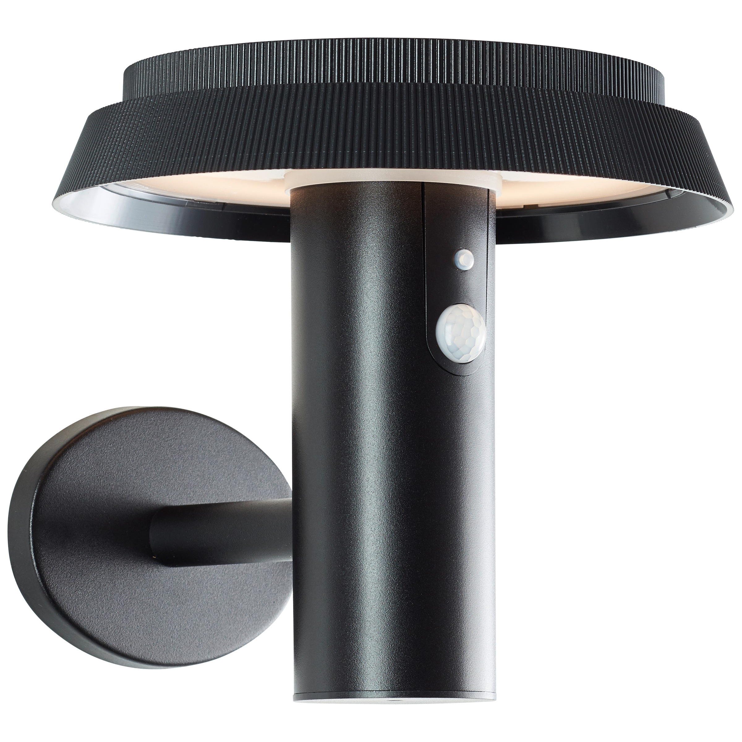 Brilliant LED Außen-Wandleuchte »Alvero«, Solar, 21 cm, 500 lm, 3000 K, Metall, schwarz