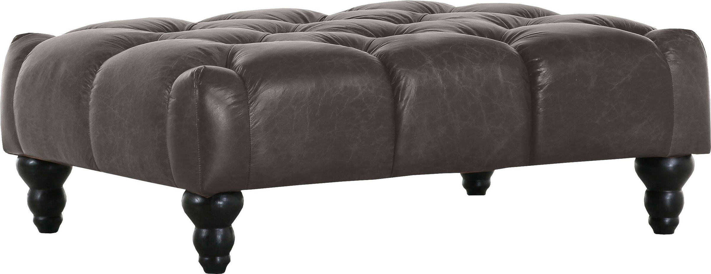 Gutmann Factory Hocker "Amazonas, mit Anilinleder-Bezug, Breite 230 cm" Sitzpolsterung: formstabiler Polyätherschaum