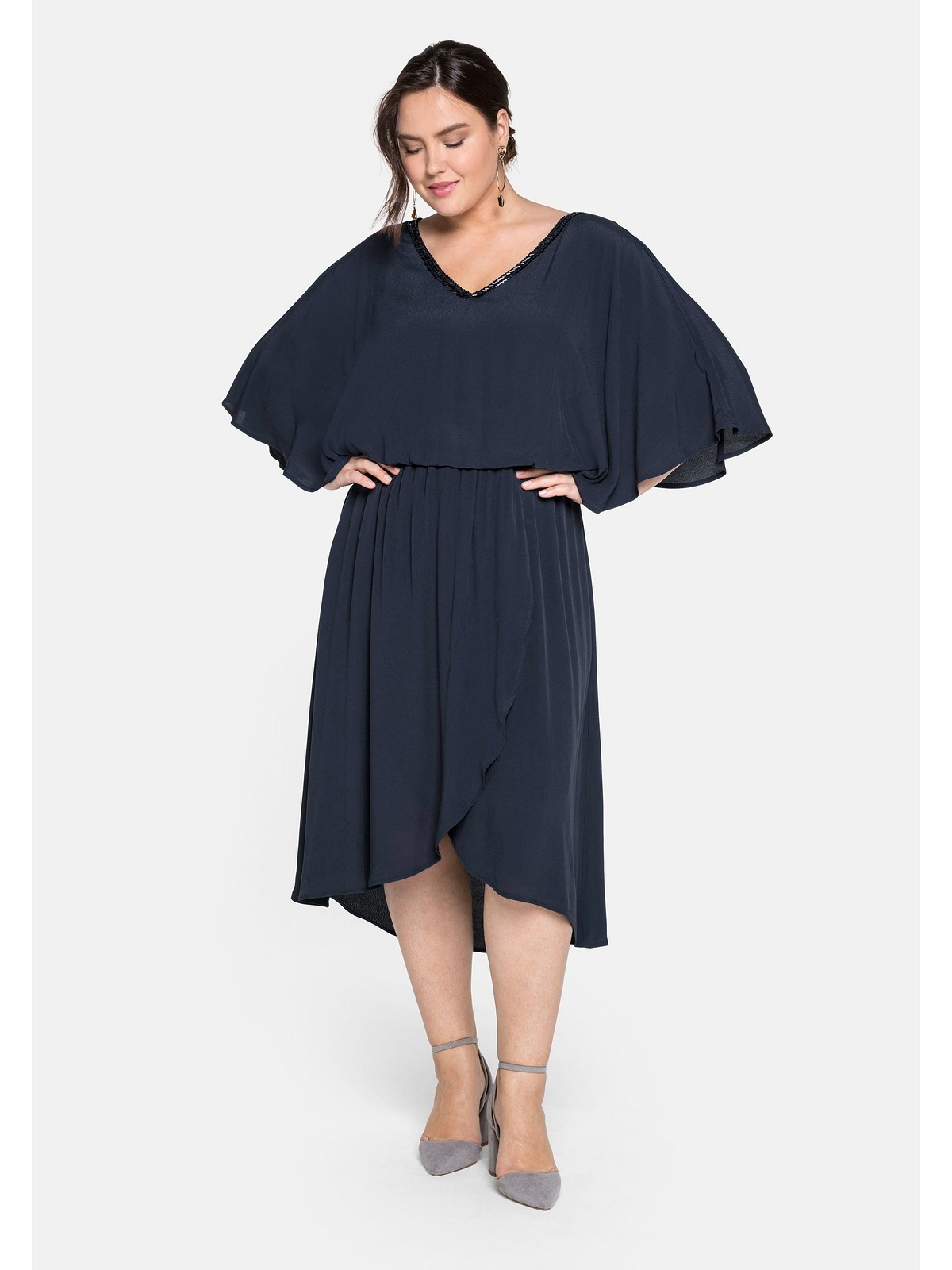 sheego -  Abendkleid "Cocktailkleid", mit Rockteil in Wickeloptik