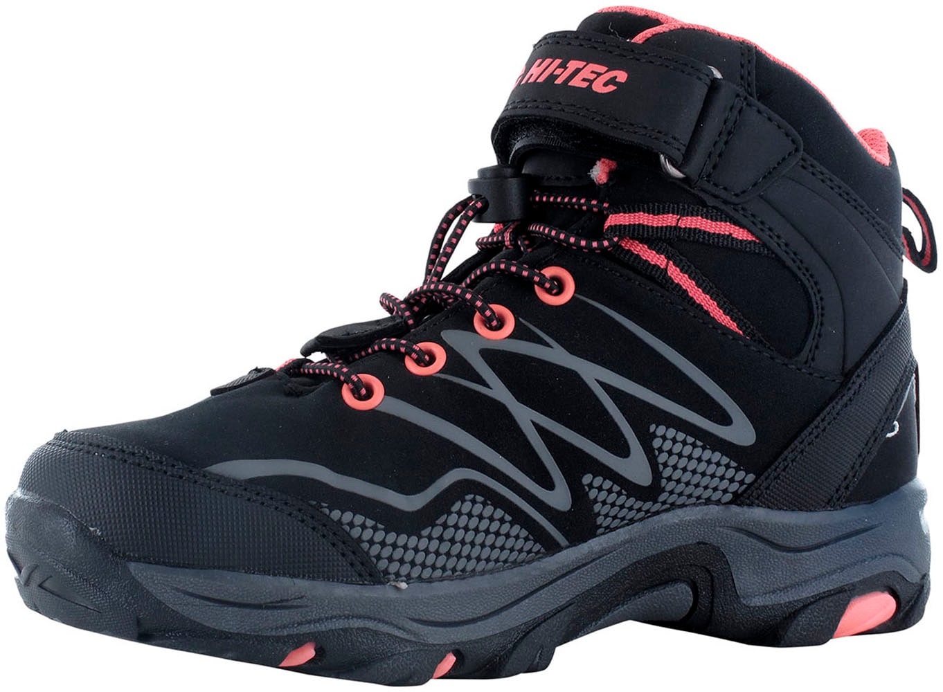 Outdoorschuh »Hi-Tec Blackout Mid Wp Jrg«, Klett-/Schnürkombination, wasserdicht