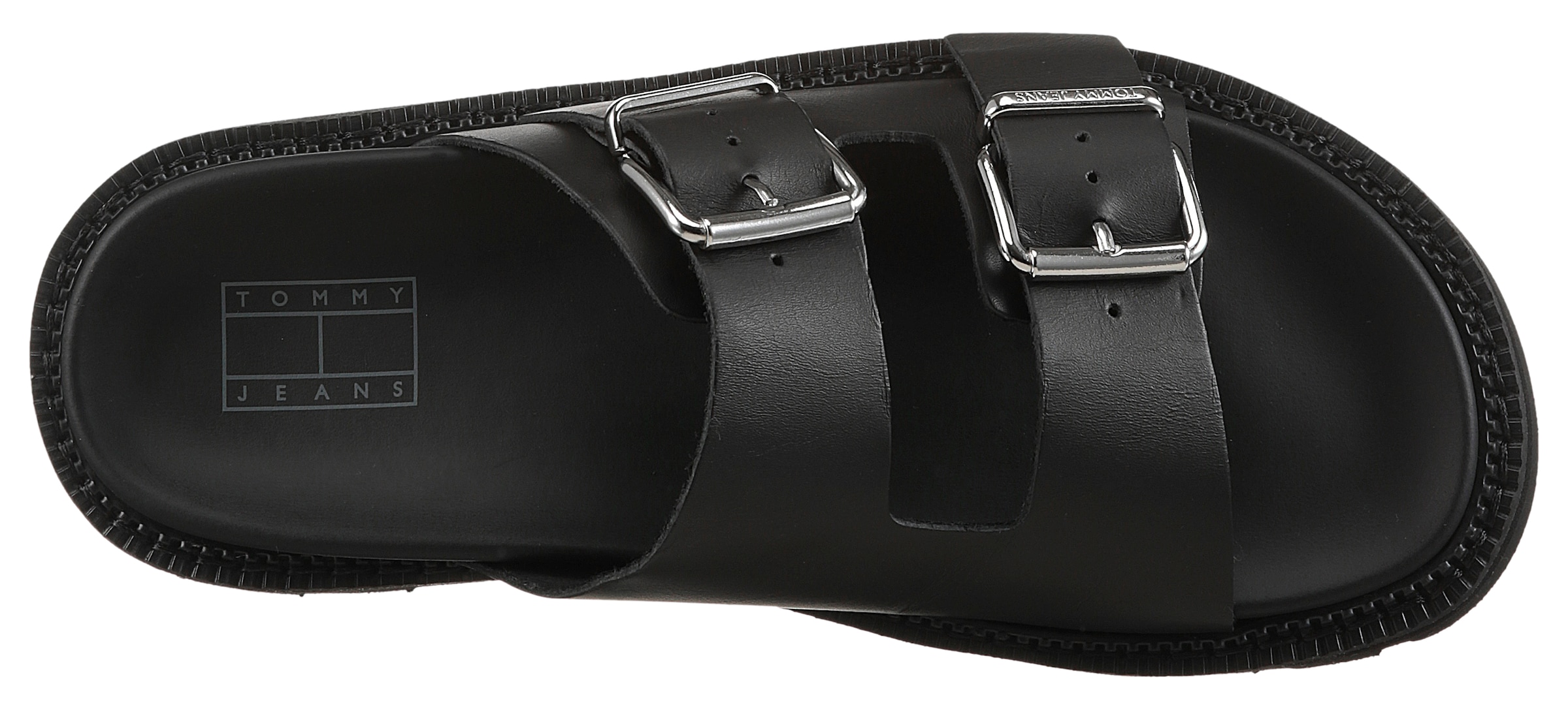 Tommy Jeans Pantolette »TJW DOUBLE STRAP SANDAL«, Plateau, Sommerschuh, Schlüpfschuh mit zwei verstellbaren Schnallen