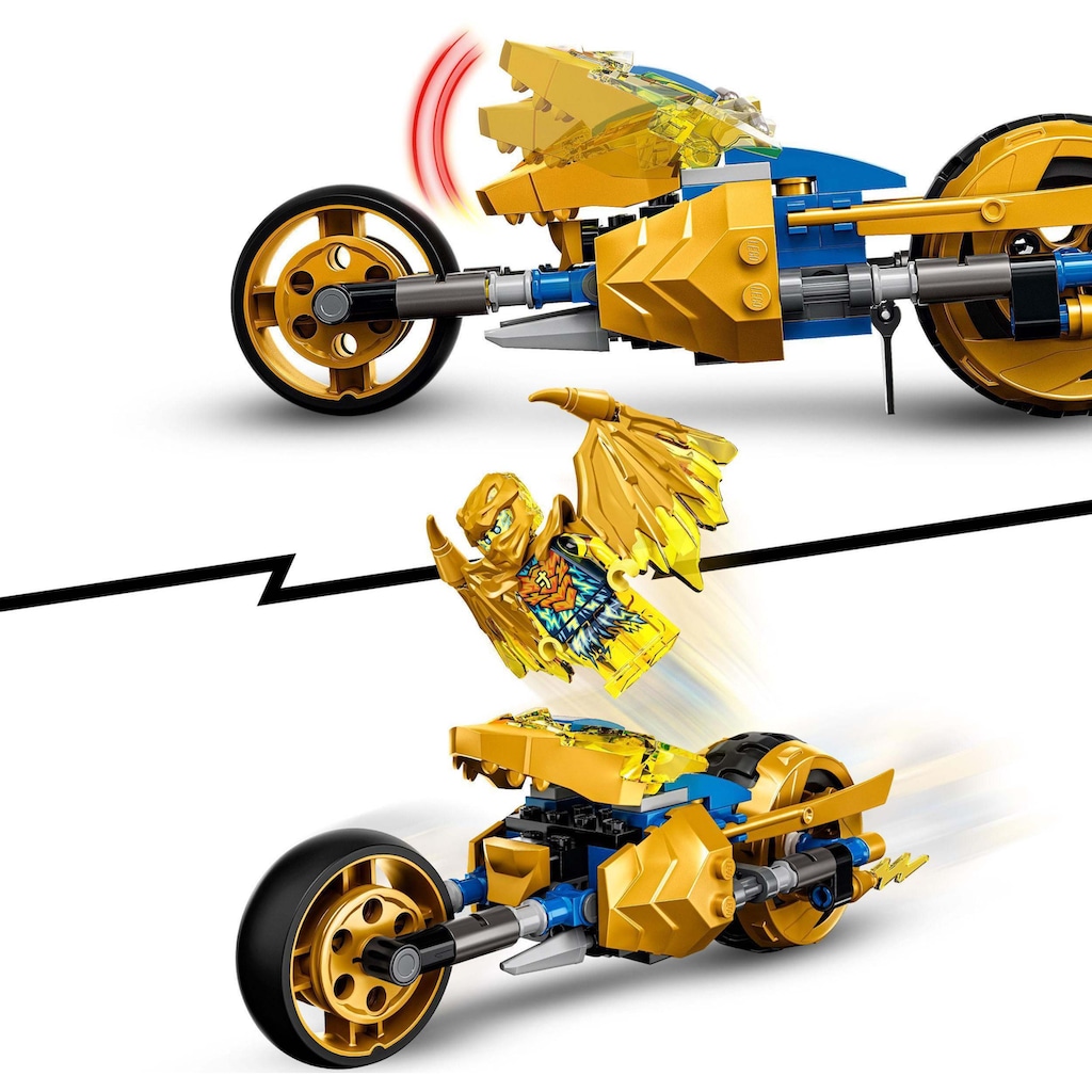 LEGO® Konstruktionsspielsteine »Jays Golddrachen-Motorrad (71768), LEGO® NINJAGO«, (137 St.)