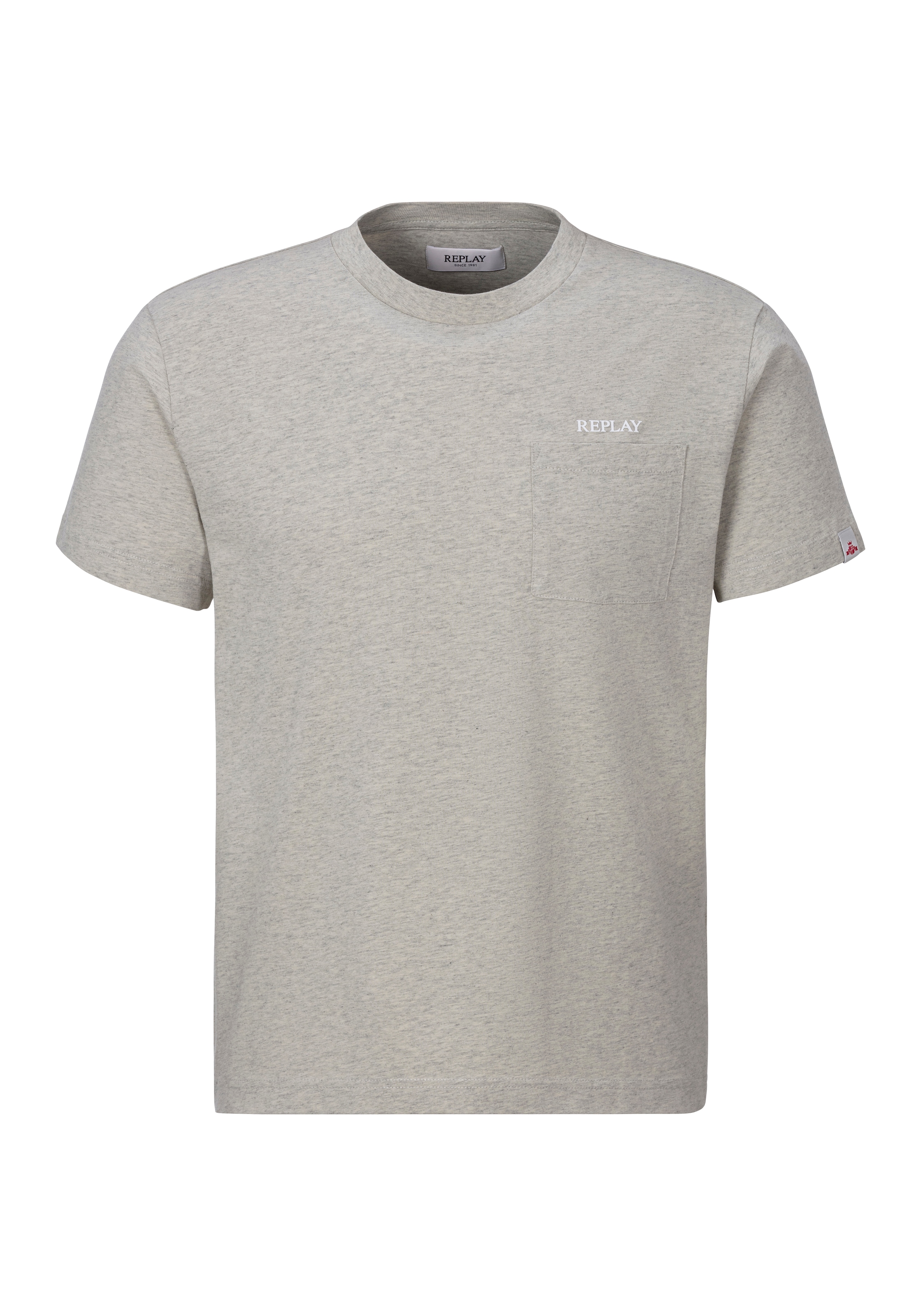 Replay T-Shirt, mit Brusttasche