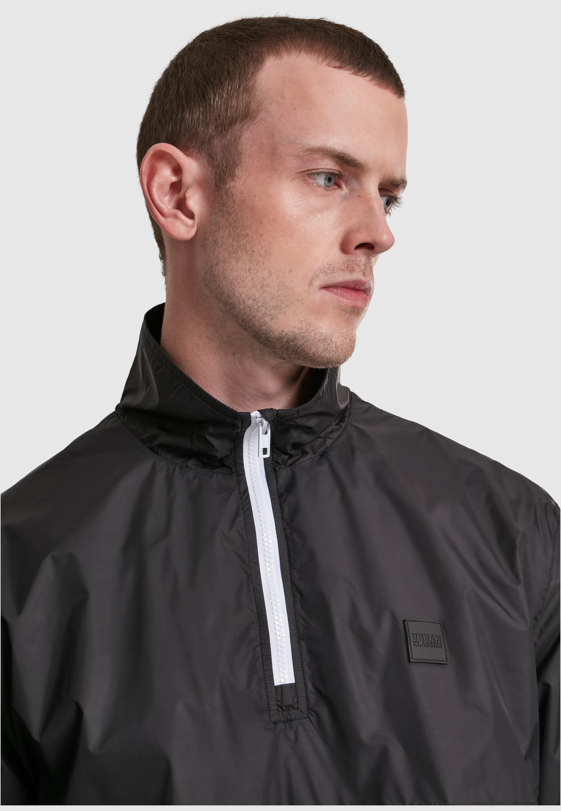 URBAN CLASSICS Allwetterjacke »Urban Classics Herren Stand Up Collar Pull Over Jacket«, (1 St.), ohne Kapuze