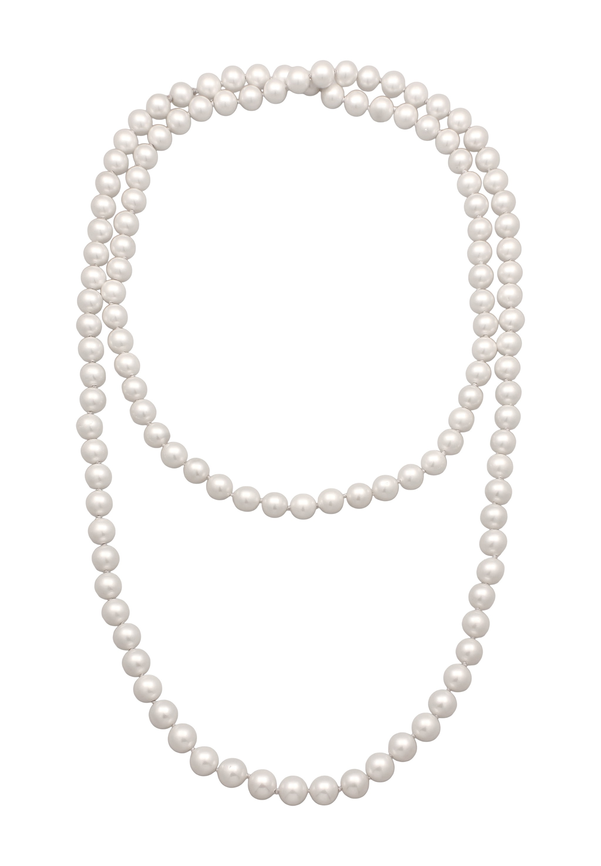 Elli Premium Lange Kette »Halskette Lang mit Muschelkernperlen Weiß Rayon«