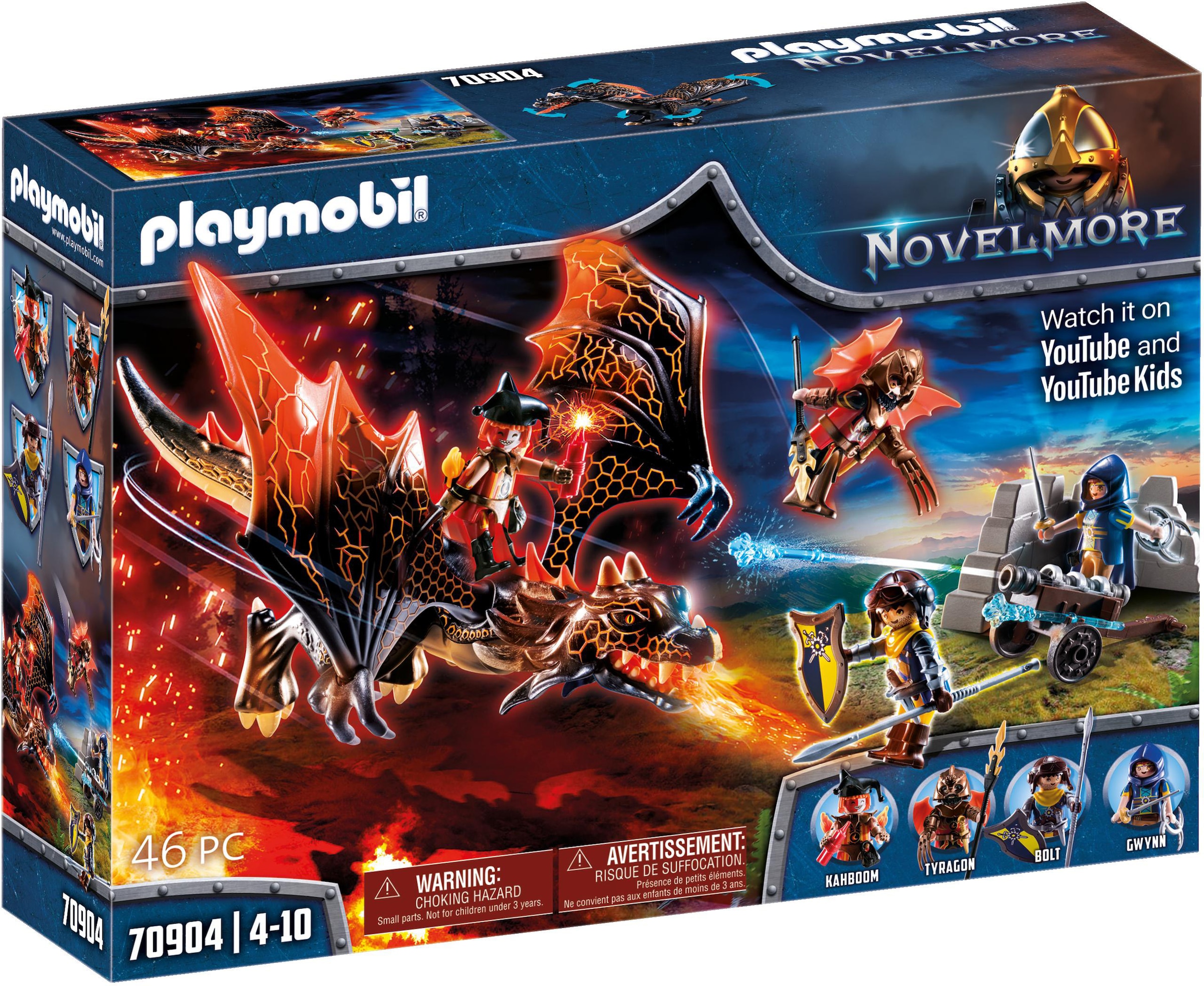 Playmobil® Konstruktions-Spielset »Novelmore Drachenattacke (70904), Novelmore«, (46 St.), Made in Germany