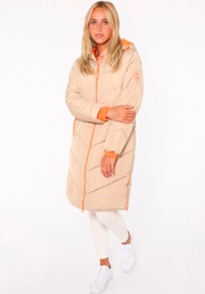 Zwillingsherz Steppmantel Positive Mind Doppelzipper Kapuze Mit 