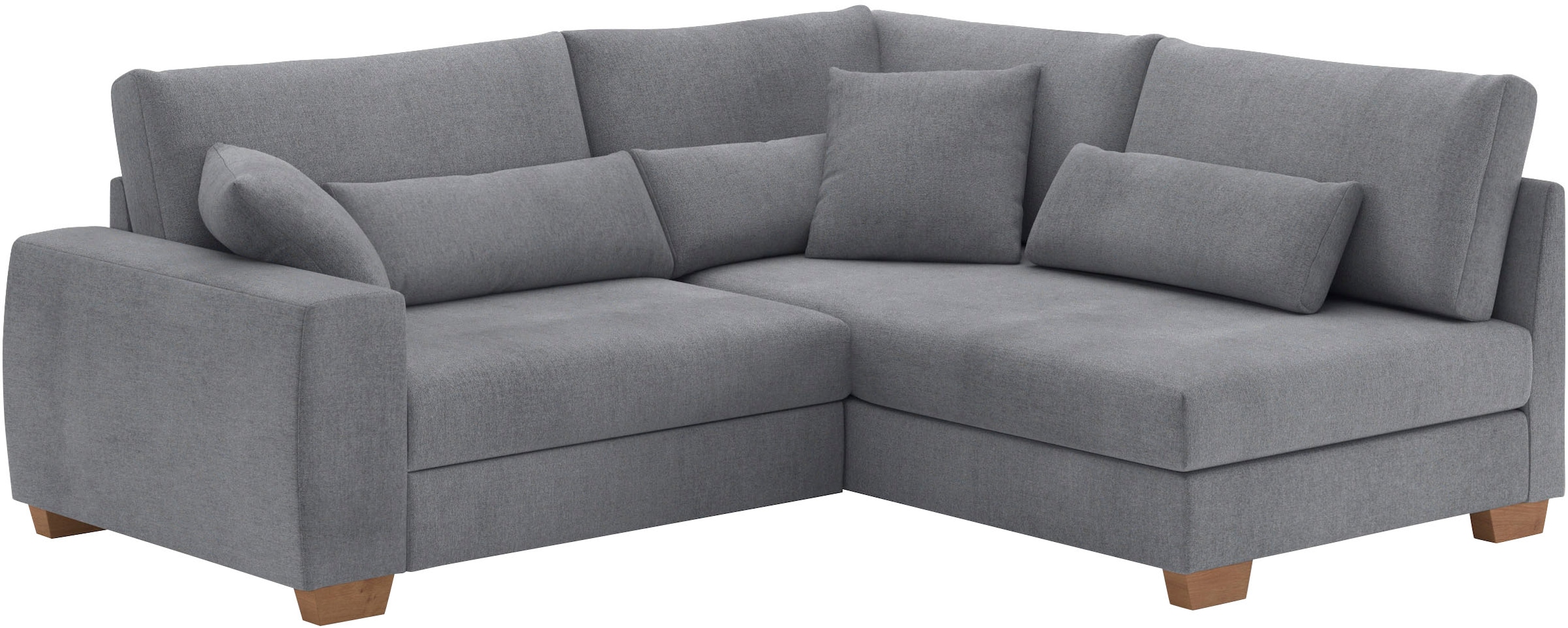 Mr. Couch Ecksofa »Helena L-Form, bis 140 kg belastbar«, mit Taschenfederkern, wahlweise mit Bettfunktion