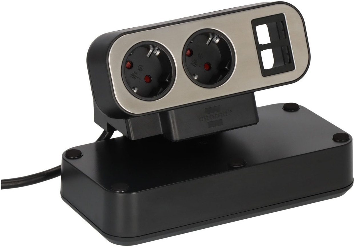 Brennenstuhl Steckdosenleiste »Duplex Tischsteckdosenleiste mit Überspannungsschutz« 9-fach ( Schutzkontaktstecker;Schutzkontaktkupplung;Überspannungsschutz Kabellänge 200 m)