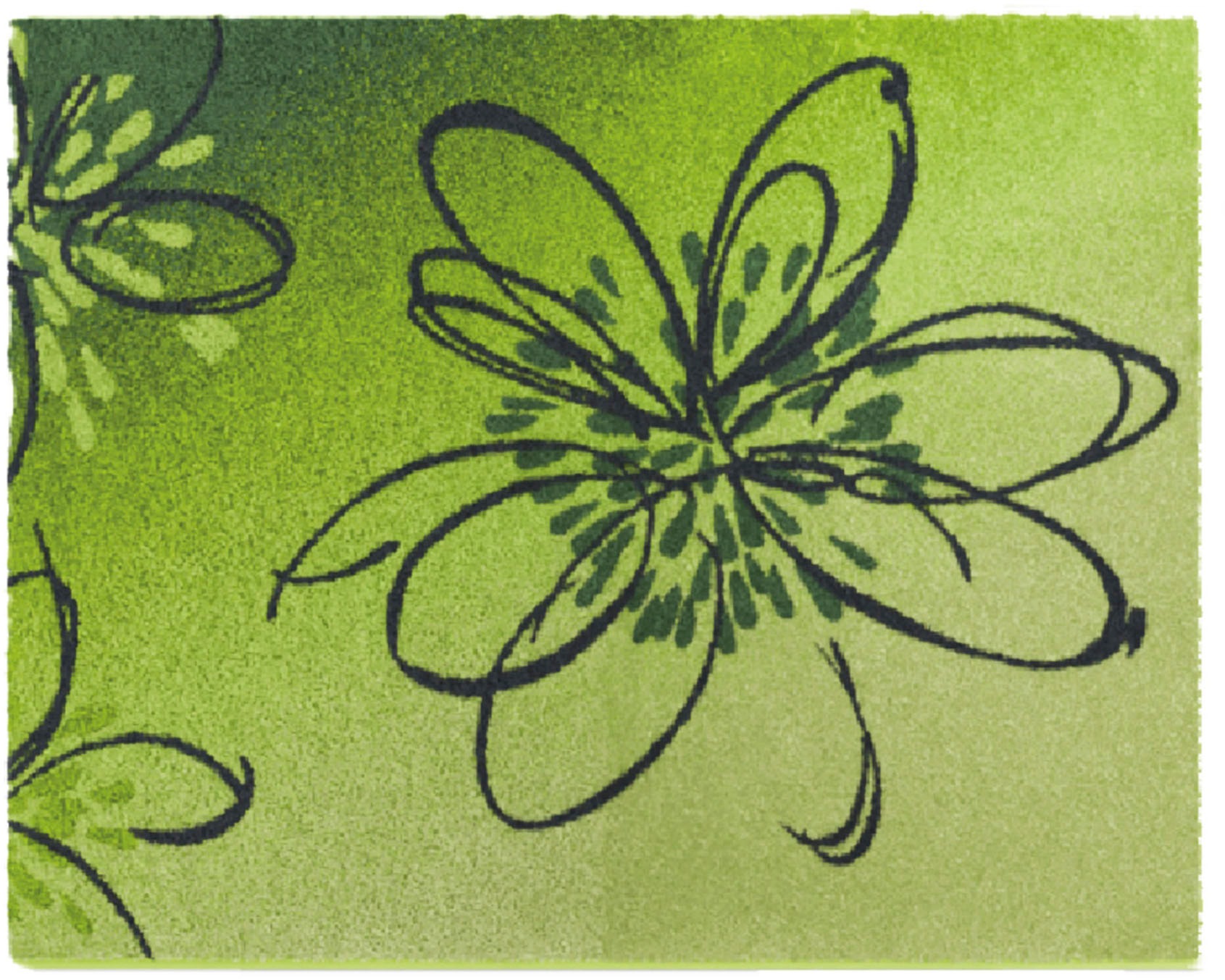 Thumbnail - Grund Badematte "Lusia" Höhe 20 mm rutschhemmend beschichtet fußbodenheizungsgeeignet Florales Design mit sanftem Farbve...