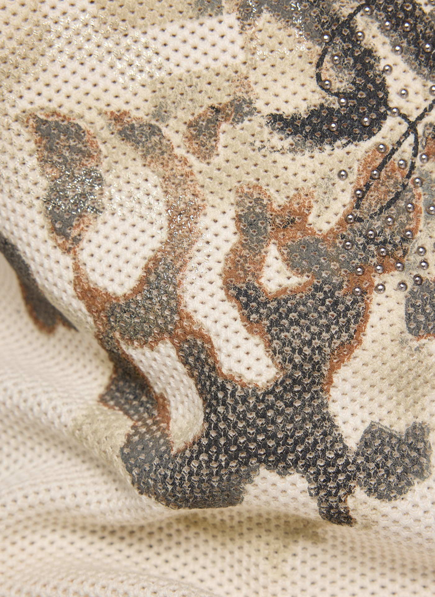 Rabe Rundhalspullover mit intarsien Print