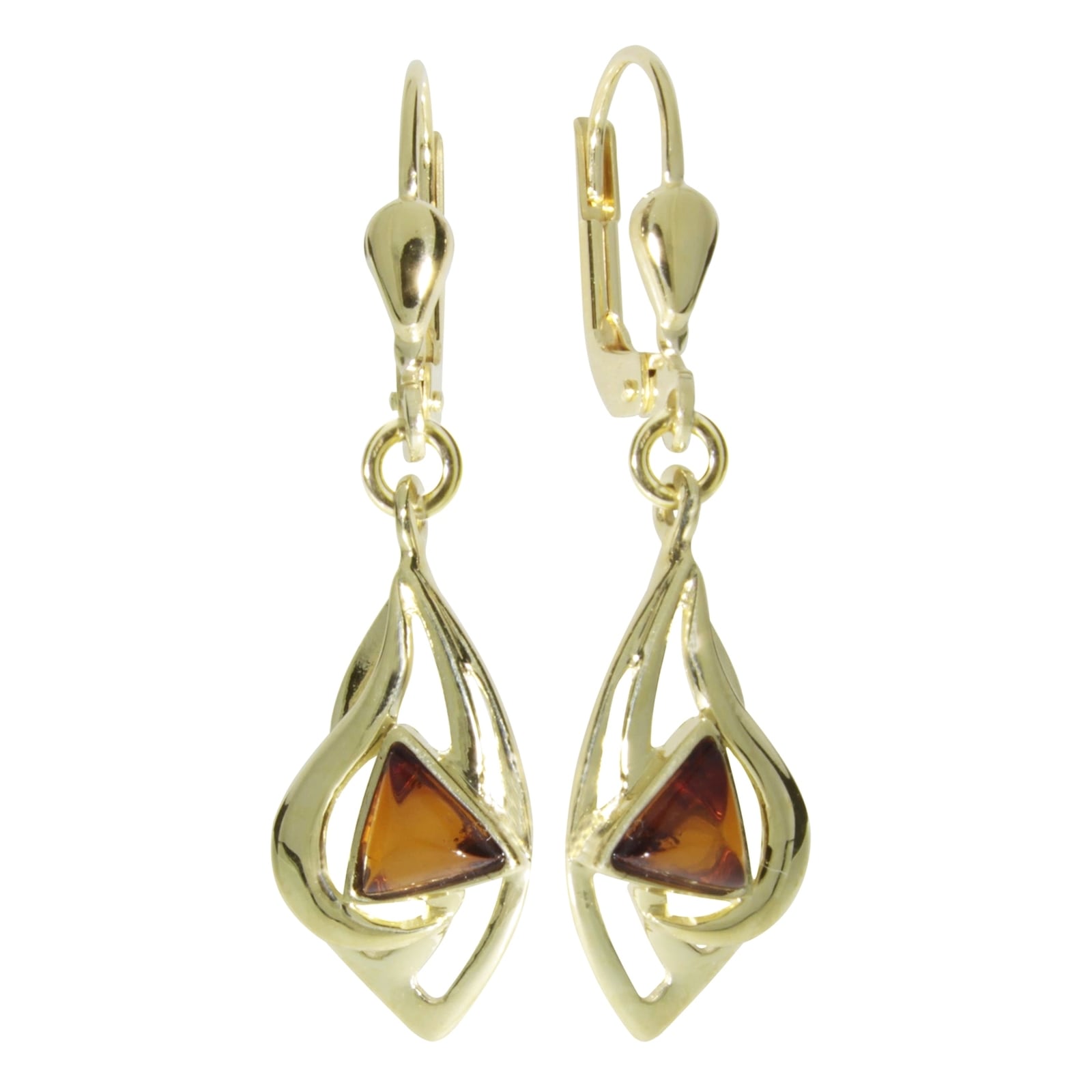 Paar Ohrhänger OSTSEE-SCHMUCK "- Sadie - Gold 333/000 - Bernstein" Gr. 35, gold (gold 333, goldfarben, gelb), Ohrringe, Damen, Gelbgold 333