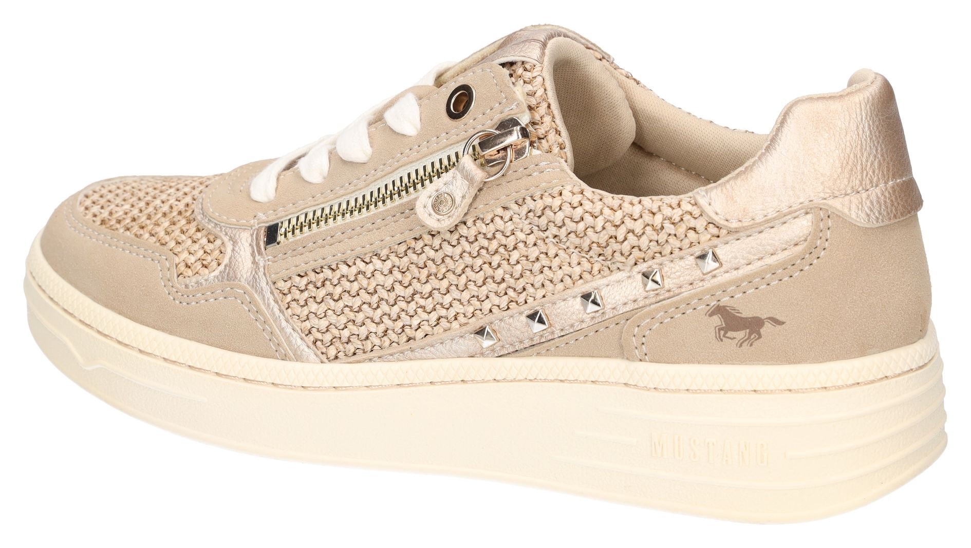 Mustang Shoes Sneaker, Plateausneaker, Schnürschuh mit Glitzernieten