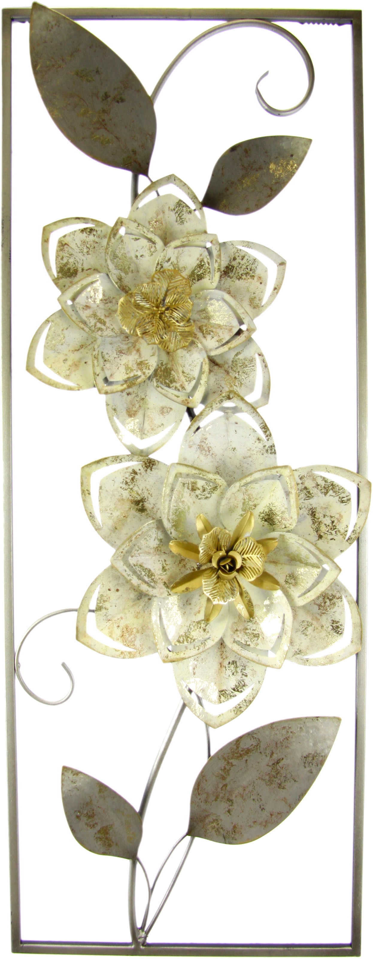 Wanddeko 3D Skulptur Blumen Blätter Deko Wandrelief BAUR Abstrakt Bild | I.GE.A. Bild Blüten«, St.), (1 Wanddeko Wandskulptur Terrassendeko »Metallbild Blume