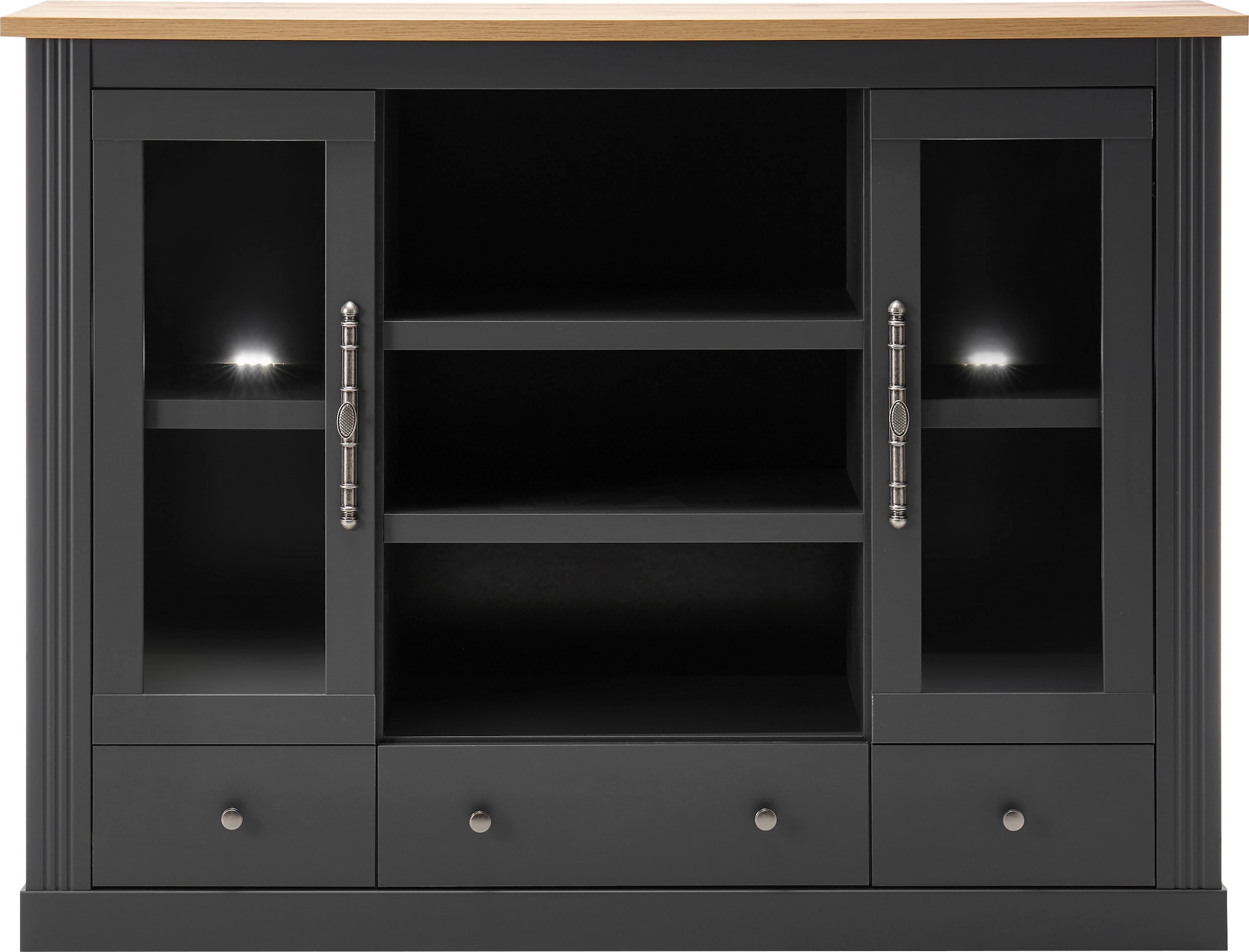 Home affaire Highboard »Westminster BESTSELLER!«, (Höhe ca. 122cm), im angesagten Landhaus-Look