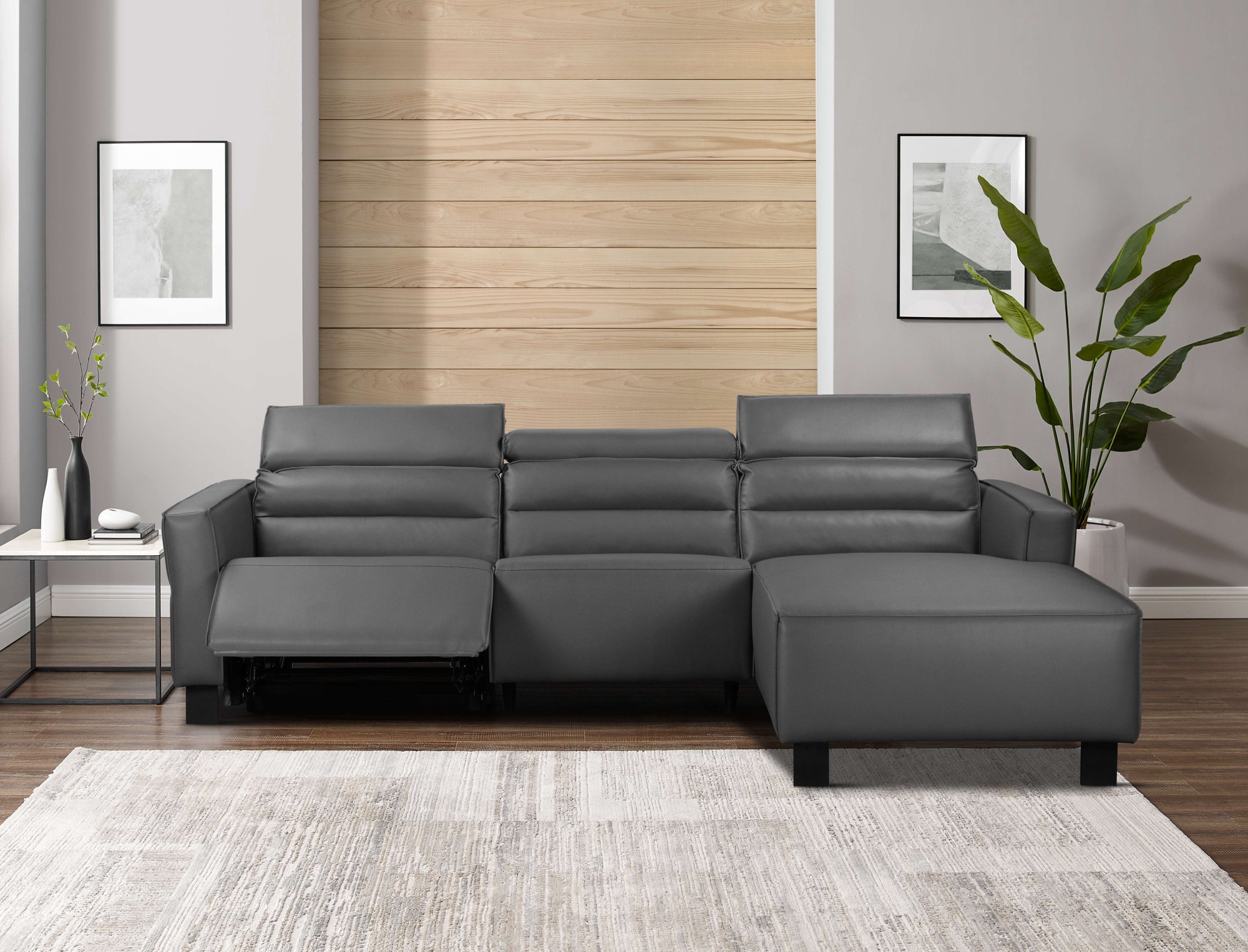 Places of Style Ecksofa »Carpari, L-Form, 263 cm, manuelle o. elektrische Relaxfunktion,«, USB A/C und Kopfteilverstellung