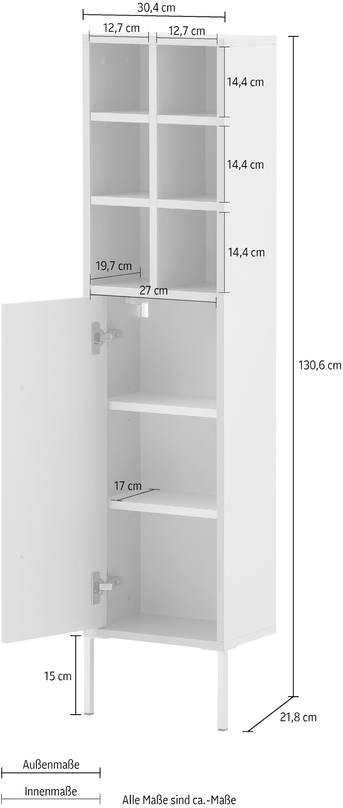 Schildmeyer Midischrank "Sarah", Badmöbel, Breite 30,4 günstig online kaufen